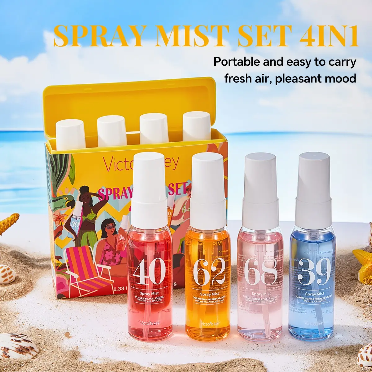 Limited Edition Summer Brazilian Perfume Spray Set,Elegant Perfume Mist, Floral & Fruity Scents, Fragrance Sets, 10 Bottles , Natural Fresh Scent, Ideal for Travel Home, Office Use