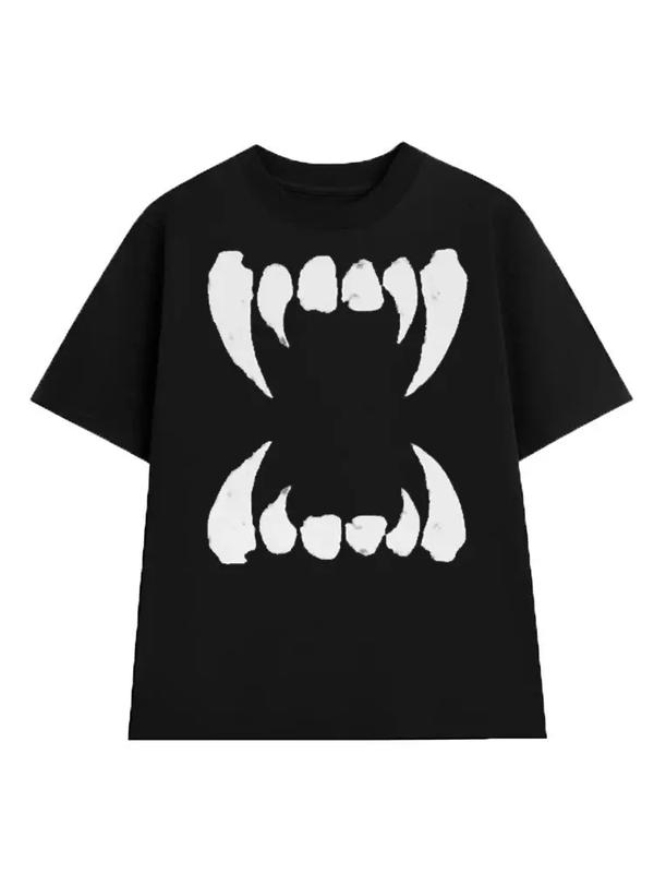 Vampire Teeth T-Shirt Highlighting Nu Goth and Alternative Aesthetic for Women and Men