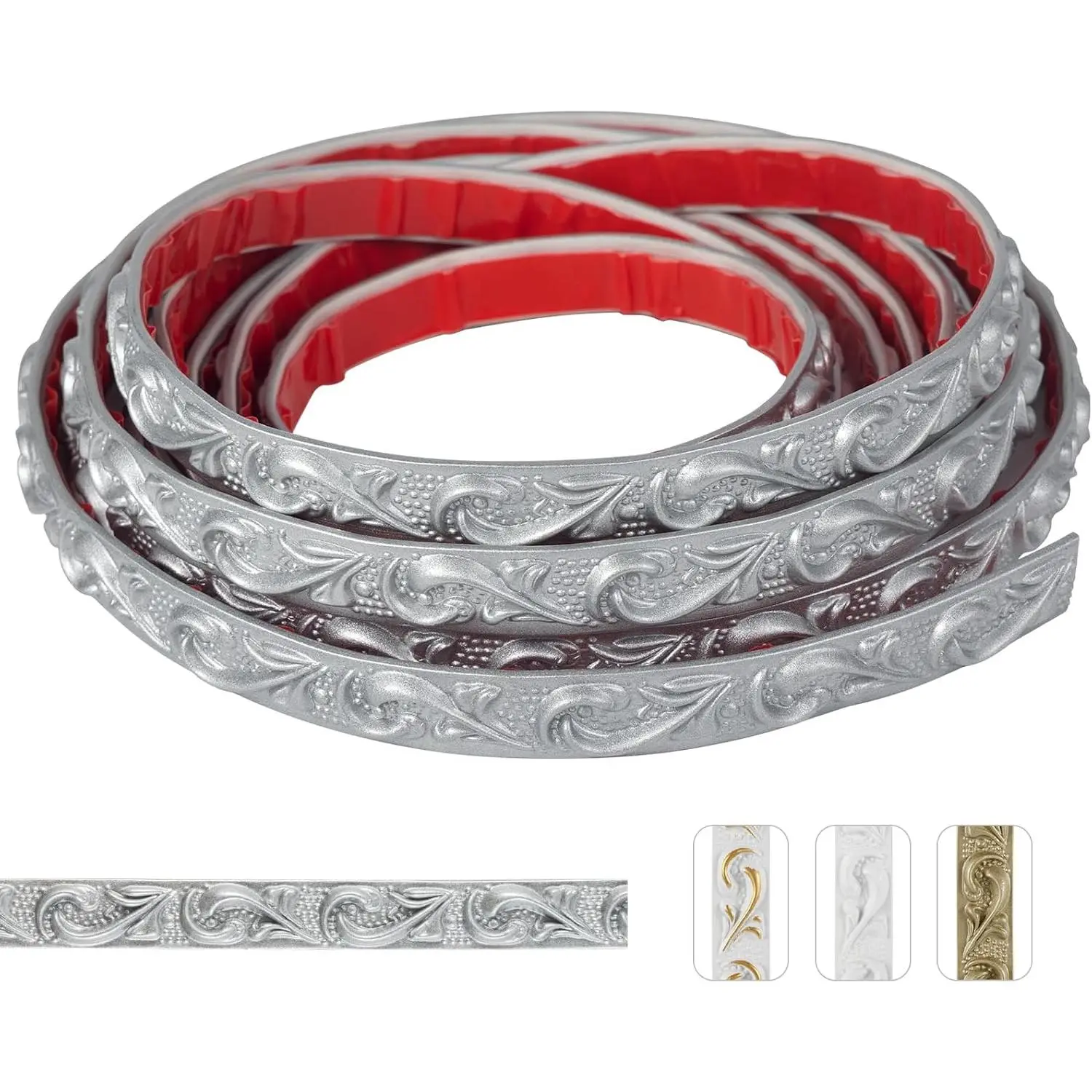 0.8" x 16.4FT Peel & Stick Crown Molding Synthetic Trim (1 Pack) - Flexible Adhesive Trim for Walls, Mirrors