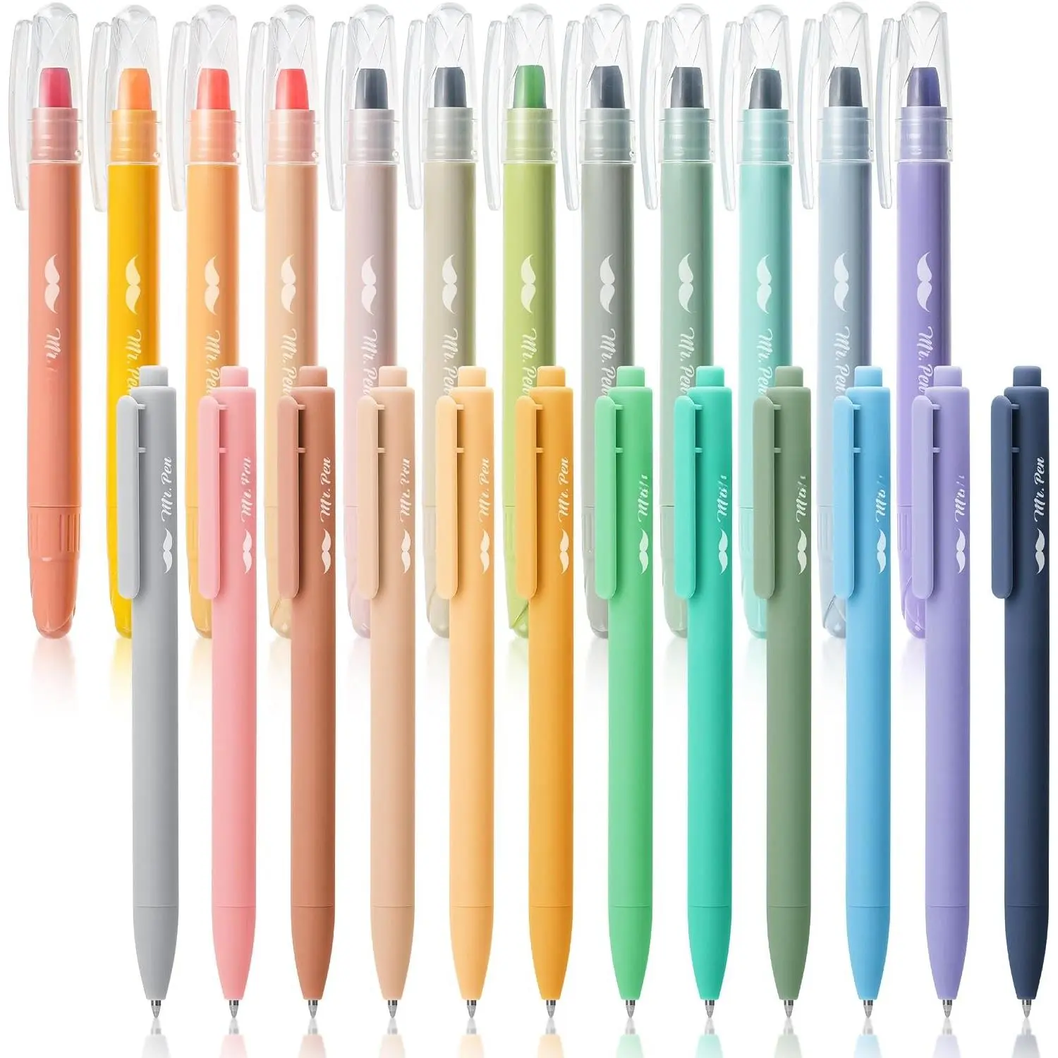 -  Highlighters and Gel s, 24 Pack | Gel Highlighters No Bleed, Colored Ink Gel s,  Dry and No Smear for  Journaling, Planner, School Supplies