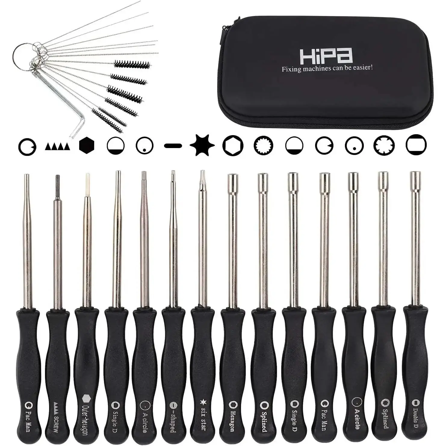 Hipa Pack-of-14 Carburetor Adjustment Tool Carburator Adjusting Kit for 2-Cycle Small Engine Compatible with STHIL Echo Troy Bilt Trimmer Weedeater