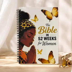 52 Week One-Year Bible Guide For Females | Daily Scripture Practice Logbook Specially Made For Christian Spiritual Study, Faith Reflection, Prayer Drafts And Systematic Weekly Bible Reading Arrangement.