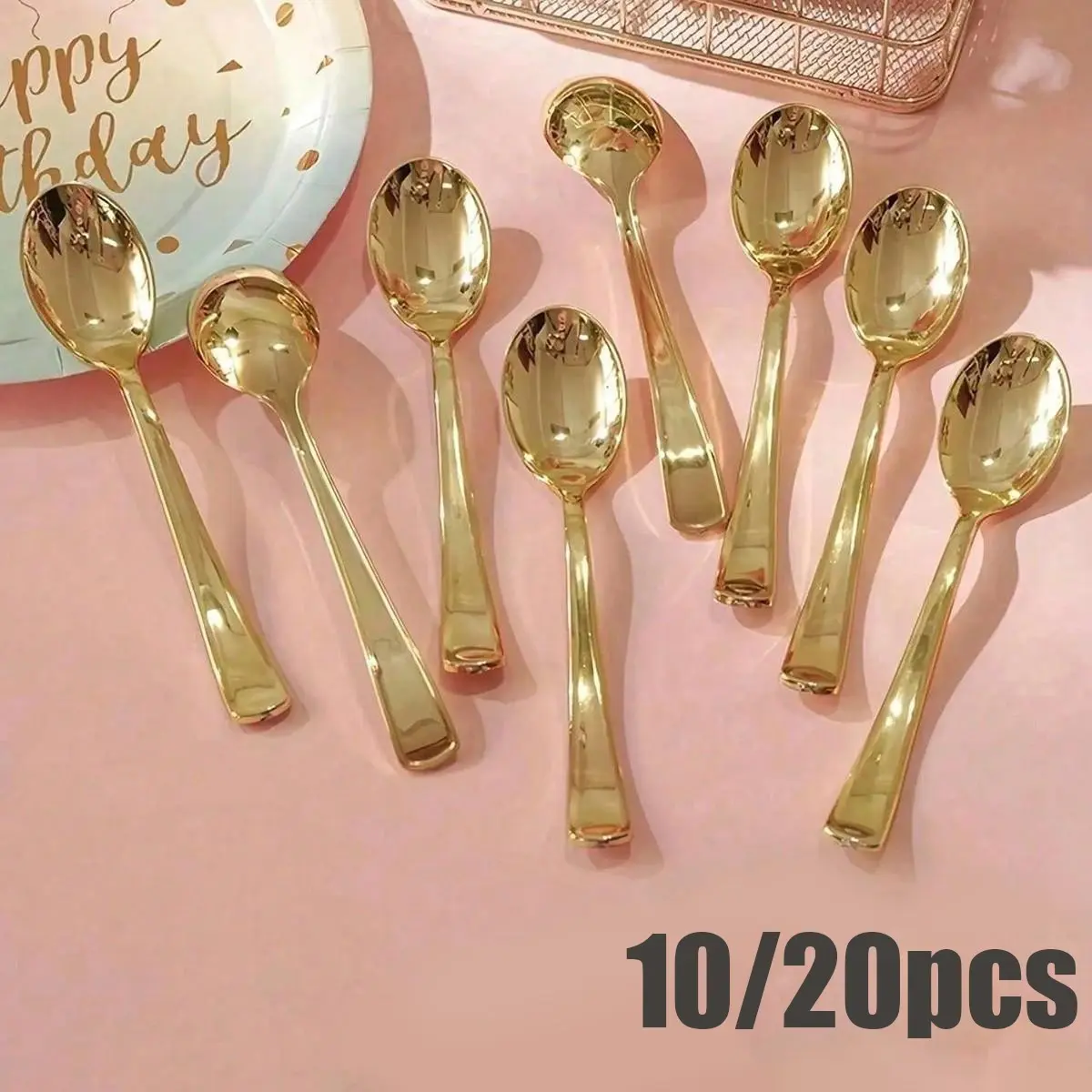 Plastic Mini Dessert Spoons, 10/20 Pcs, Ideal for Parties, Weddings, Catering, Ice Cream, Pudding, Yogurt