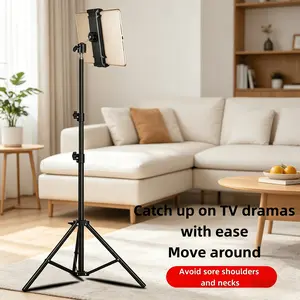 Adjustable 55cm Tablet Stand, Phone Holder for iPhone and Tablets, Tripod, 360° Rotation, Three-Axis Movement, Live Streaming, Multi-Functional Device Stand