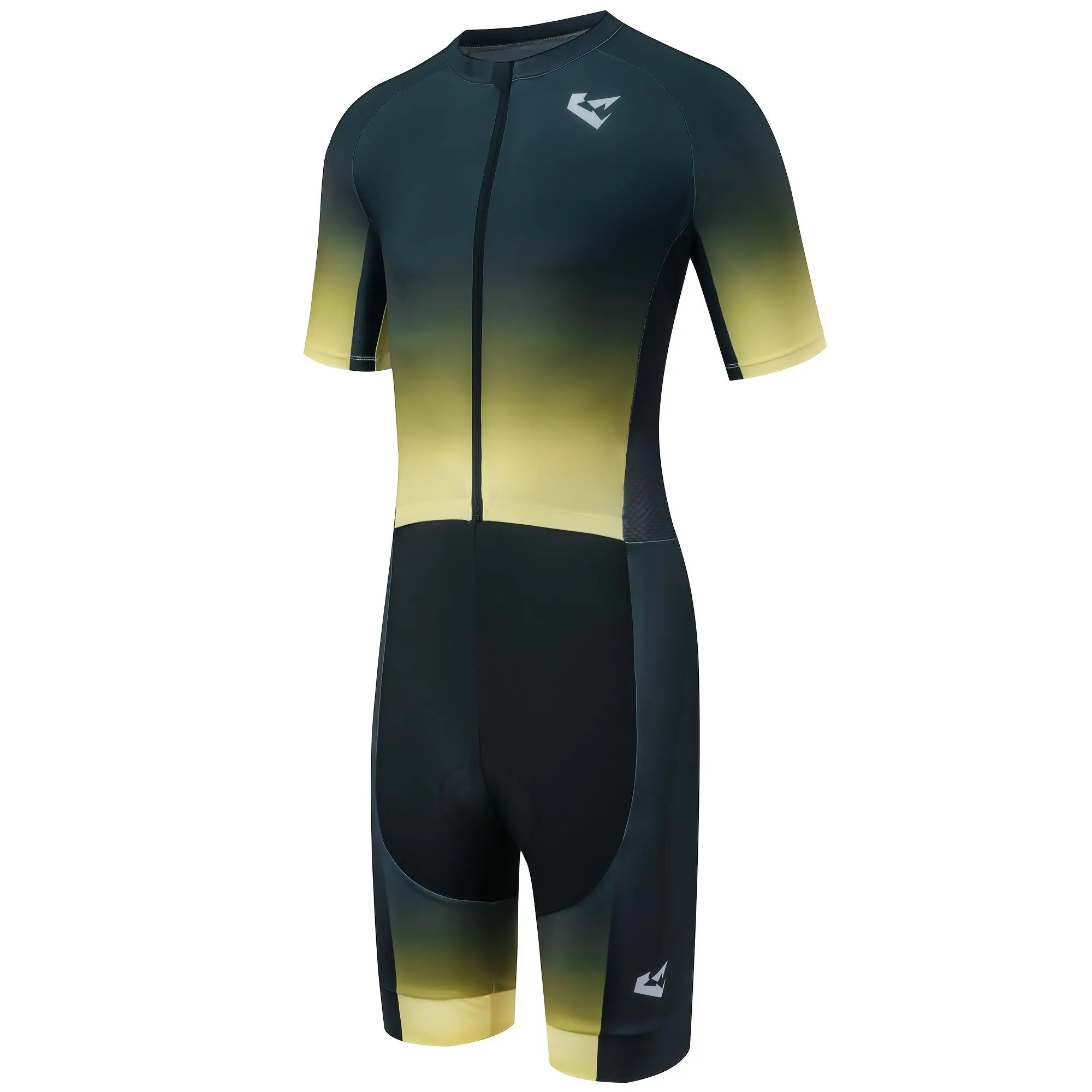 Summer new short-sleeved one-piece cycling suit. The integrated design conforms to human biomechanics. It is a professional training suit for mountain bikes and road bikes.