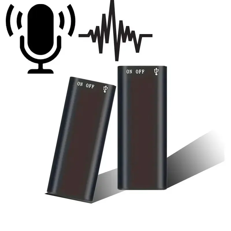 Professional Voice-Activated Digital Recorder, 8GB HD Noise-Canceling Mp3 Player, Ultra-Thin Portable Recording Pen for Business Meetings, No Battery Included