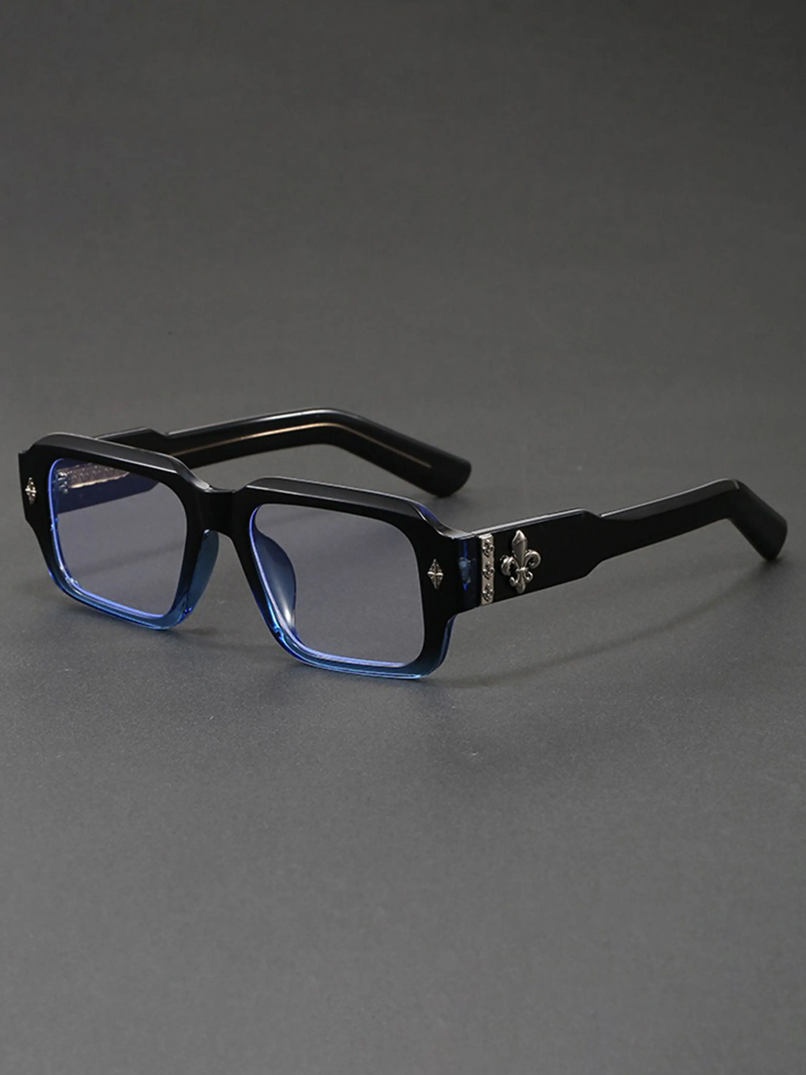 Square Frame Metal Carving And Stitching Glasses Can Be Used By Both Men And Women Fashionable Glasses With Rich Texture Stylish Square Frames Trendy Casual Eyeglasses