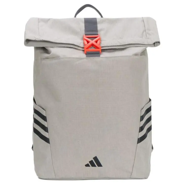 Adidas Minimalist Large-Capacity Fabric Laptop Backpack, Medium Size, Unisex Gray