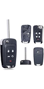 Key Fob Shell Case Replacement Fits for Chevy Cruze Malibu Equinox Sonic Impala GMC Terrain Buick Lacrosse 2011-2016 Keyless Remote Control 5 Button Flip Key Pad Cover OHT01060512 Key Fob Shell Case Replacement Fits for Chevy Cruze Malibu Equinox Sonic Impala GMC Terrain Buick Lacrosse 2011-2016 Keyless Remote Control 5 Button Flip Key Pad Cover OHT01060512