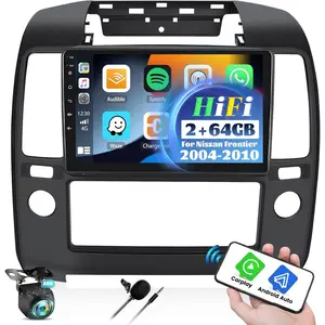 2+64G Android 15 Car Stereo for Nissan Frontier 2004-2010 with Wireless CarPlay Android Auto, 9" Touchscreen in Dash GPS Radio with WiFi Bluetooth Mirror Link FM RDS Radio HiFi/EQ SWC + Backup Camera
