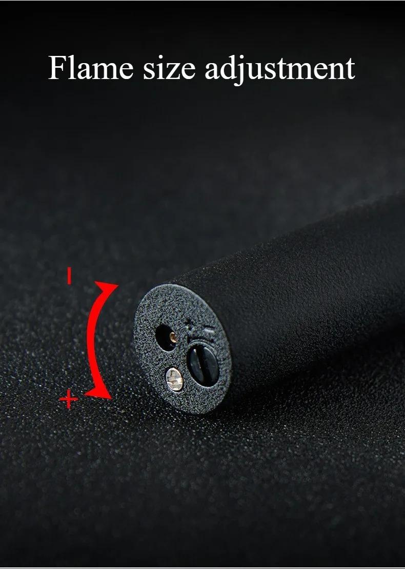 Windproof Butane Lighter with Long Flame - Refillable Torch Lighter  Compatible with Butane Gas Canisters  for Camping, Grill, Welding, Soldering - Portable & Stable Base, Outdoor Lighting, Stylish Igniter, Reliable Ignition, Grill Masters