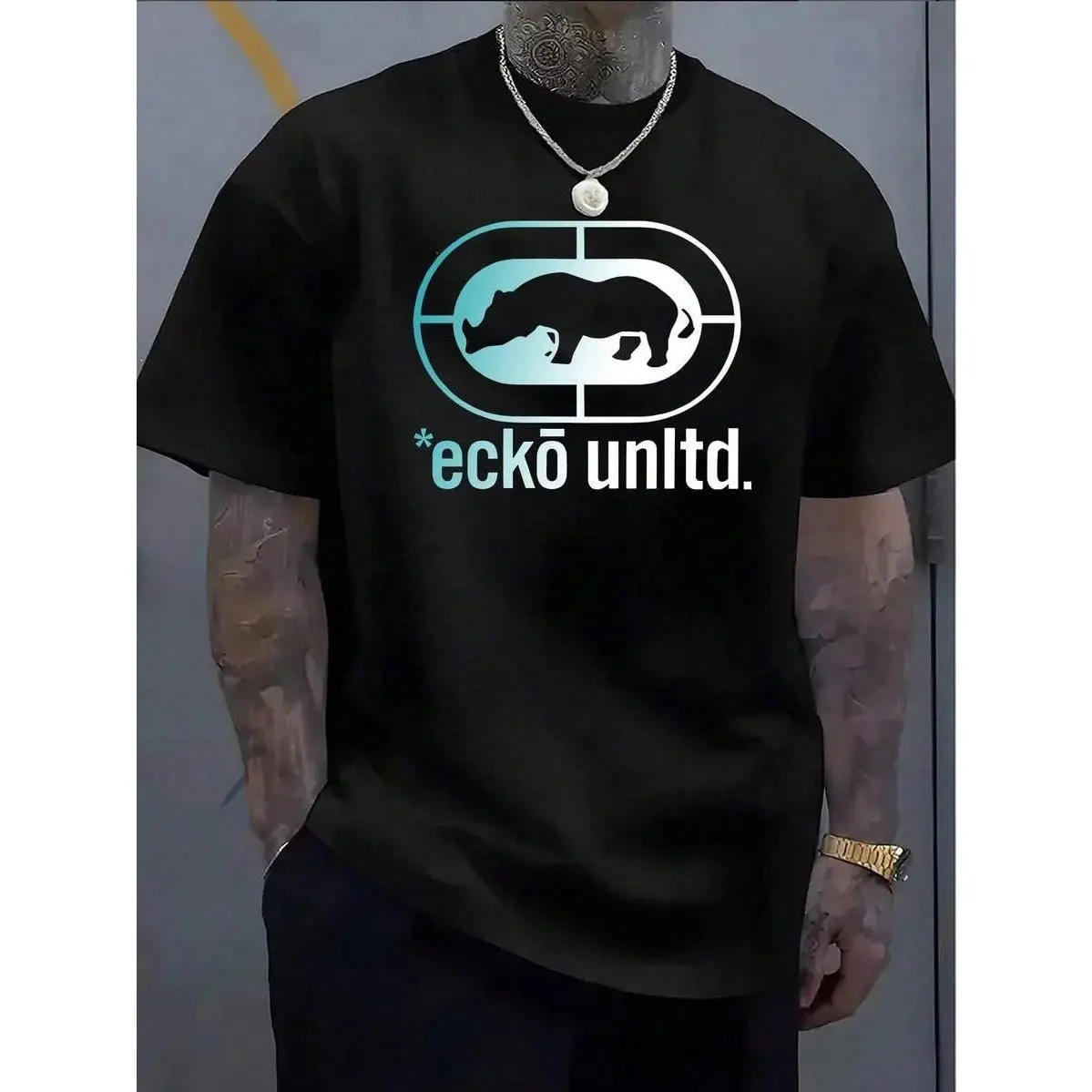Oversized 100% Cotton T-Shirt with Retro Graphic Print, Unisex Wear-Resistant Shortsleeve Top for Casual Streetwear, All Seasons