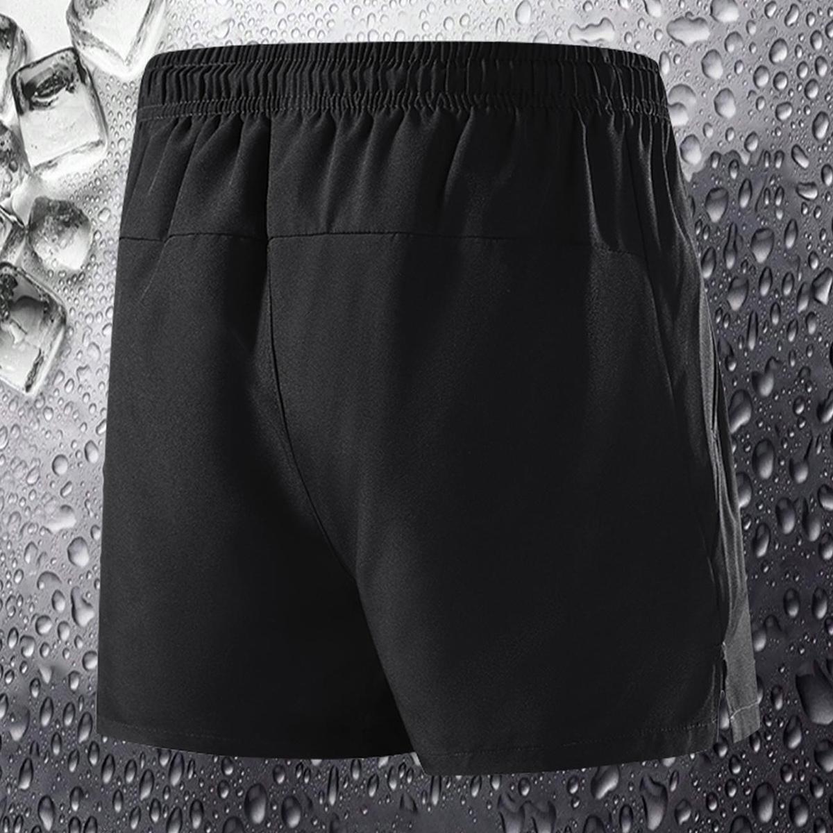 3PCS Men's Plain Fashion Sports Shorts with Drawstring and Zipper Pockets, Suitable for Summer Training, Daily Wear, Elastic Drawstring Waistband with Zipper Pockets, Lightweight and Breathable Summer Workout Pants for Outdoor Activities and Casual Wear