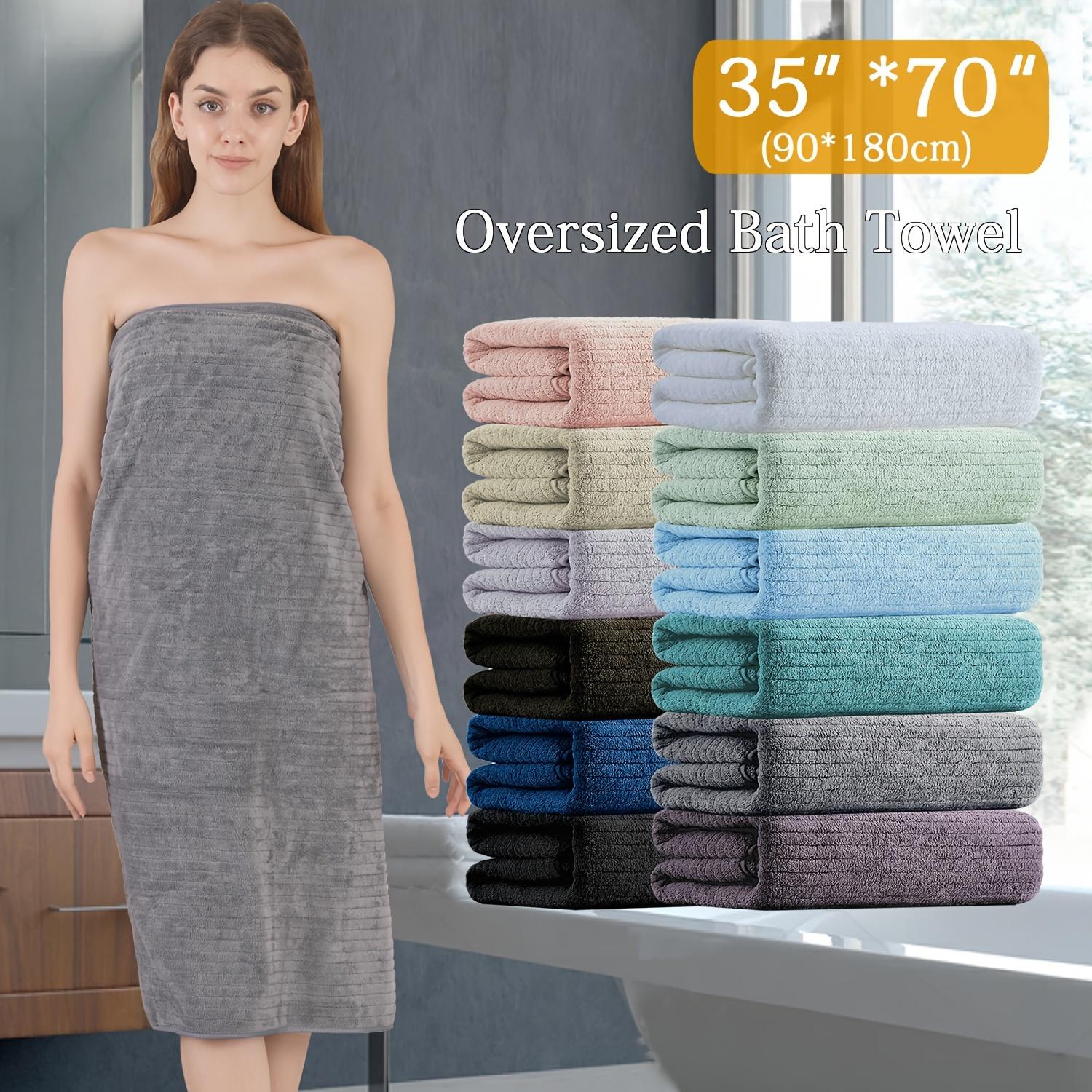 4 Pack Oversized Bath Towels Set, 35"x70" Extra Large Towel Microfiber Absorbent XL Bath Sheet Super Soft Bathroom Towels Set Quick  Plus Size Shower Towels for Family Hotel