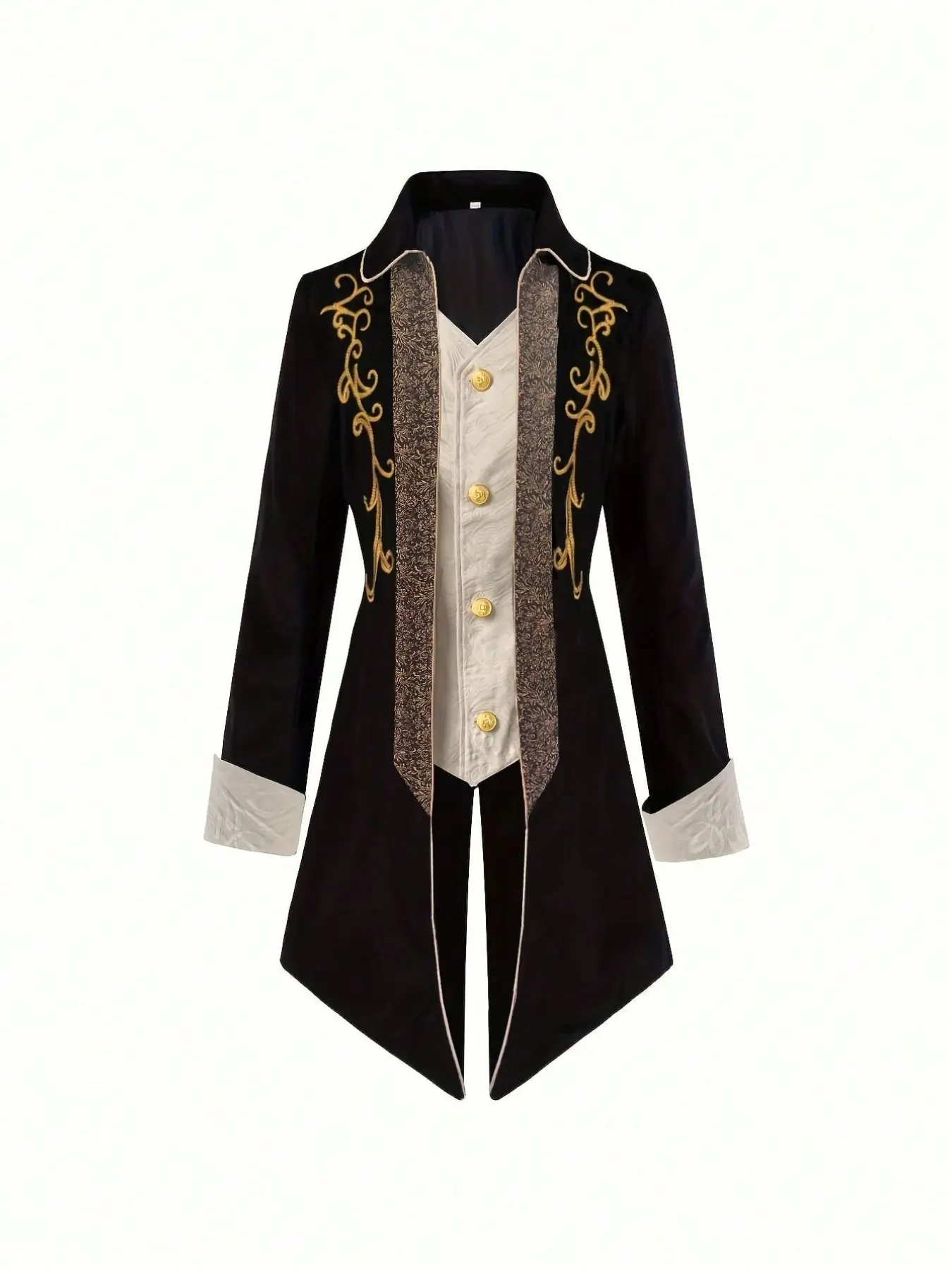 Vintage Medieval Coat, Stage Performance Costume, Cosplay Costume, Halloween Ball Gown, Medium-Length Tailcoat, Perfect for Events and Parties