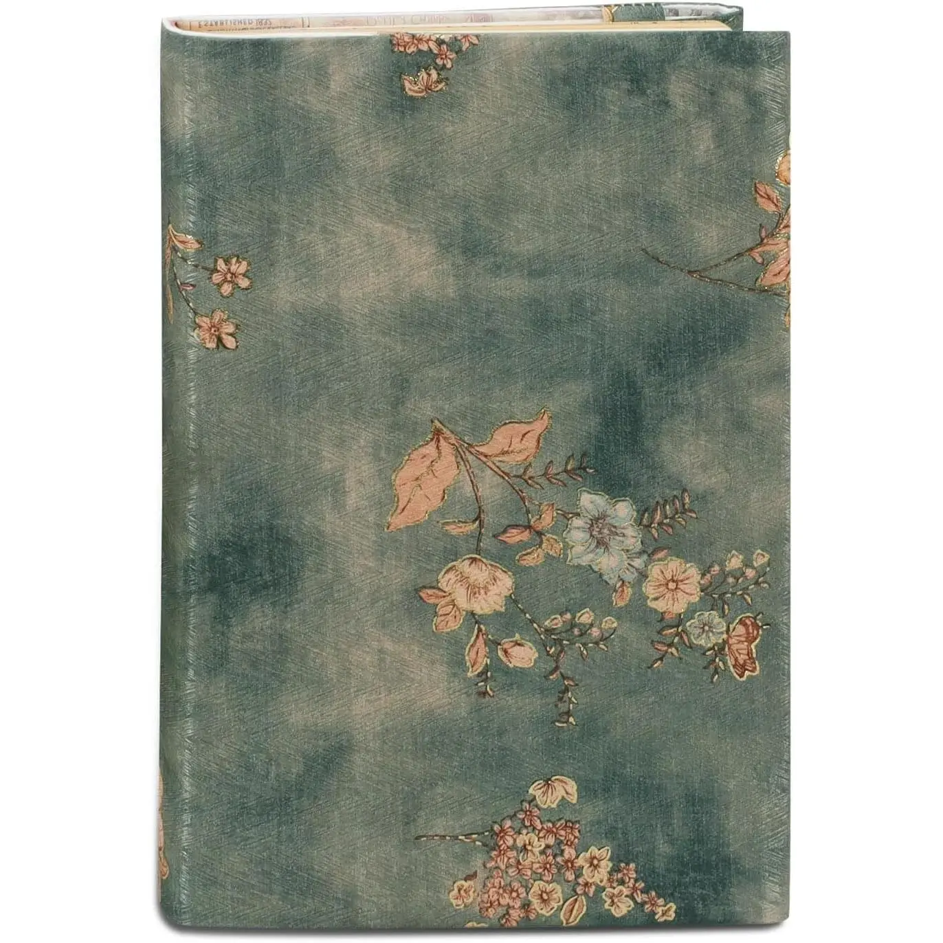 Book Sleeve Covers for Paperback, A5 8.46 x 5.8 Inch Fabric Book Cover Protector, Adjustable Book Protector Case Pad for Hardcover Softcover Novels Protection (Spring Flora, 8.46 x 5.8)