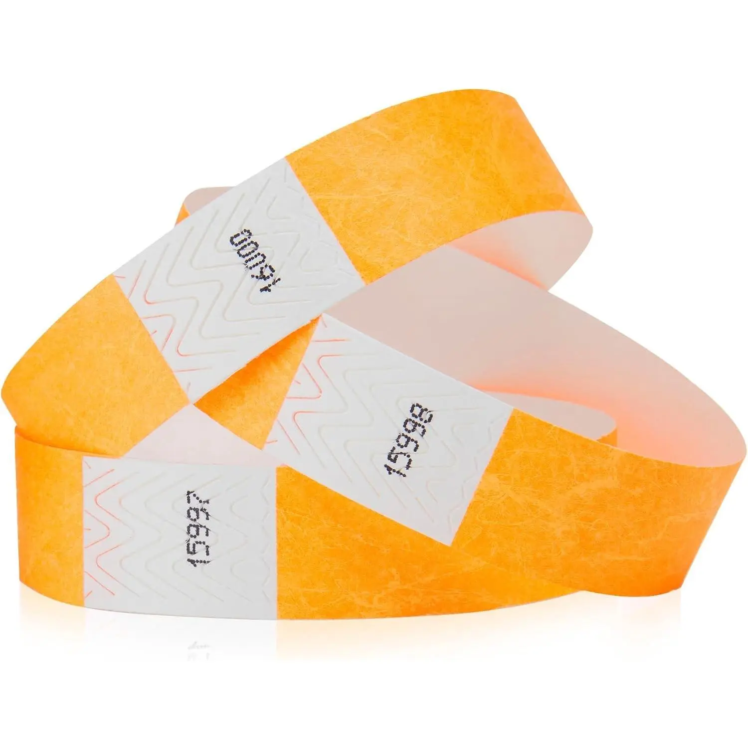 500 Neon Orange Tamper-Proof Wristbands for Events - Comfortable Water/Tear-Resistant - USA Made ID Bracelets for Concerts, Party Security, VIP Admission