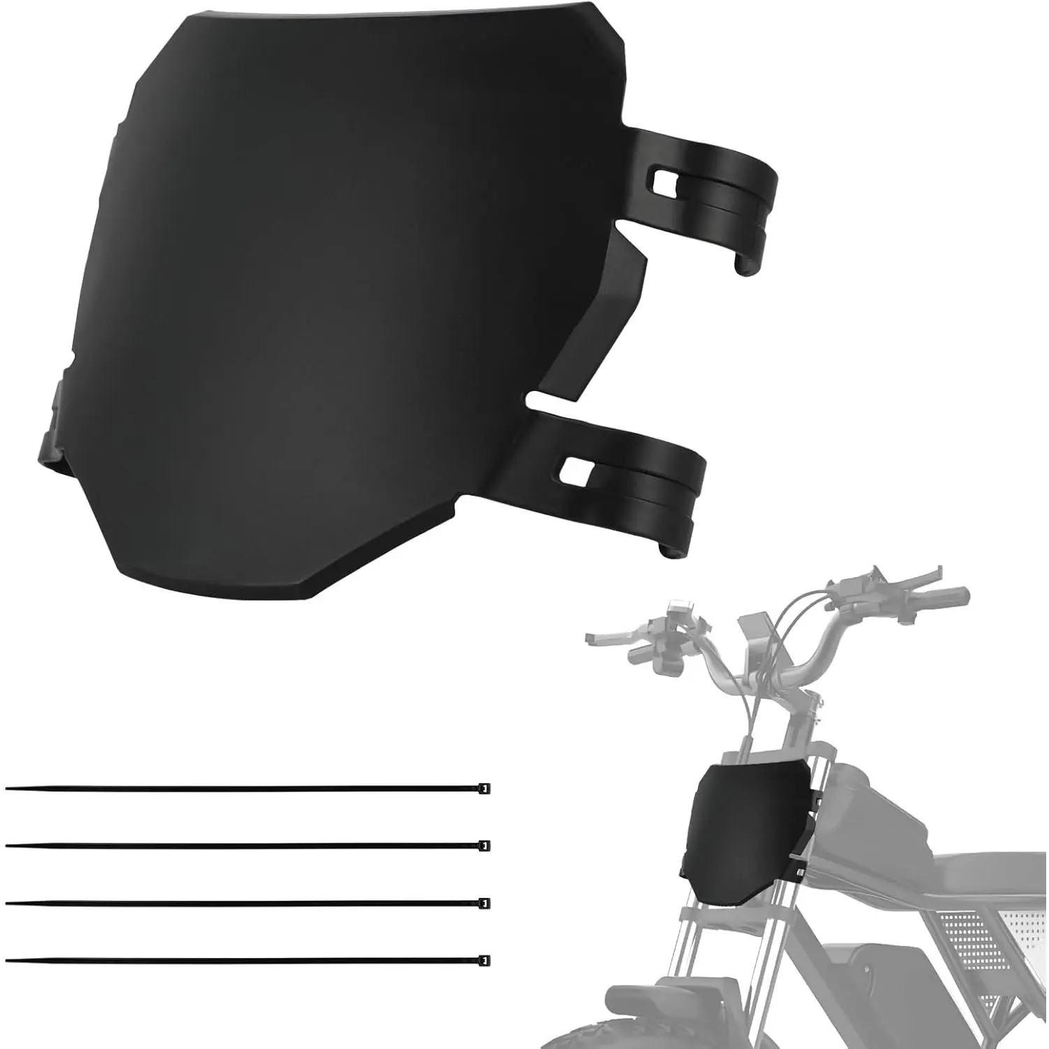 Electric Bike Number Plate E Bike Front Plate Compatible Fit for Ridstar Q20 Tuttio Soleil 01 Super 73 S1 S2 Y1 RX Macfox EBike Electric Commuter Mountain Bike Black