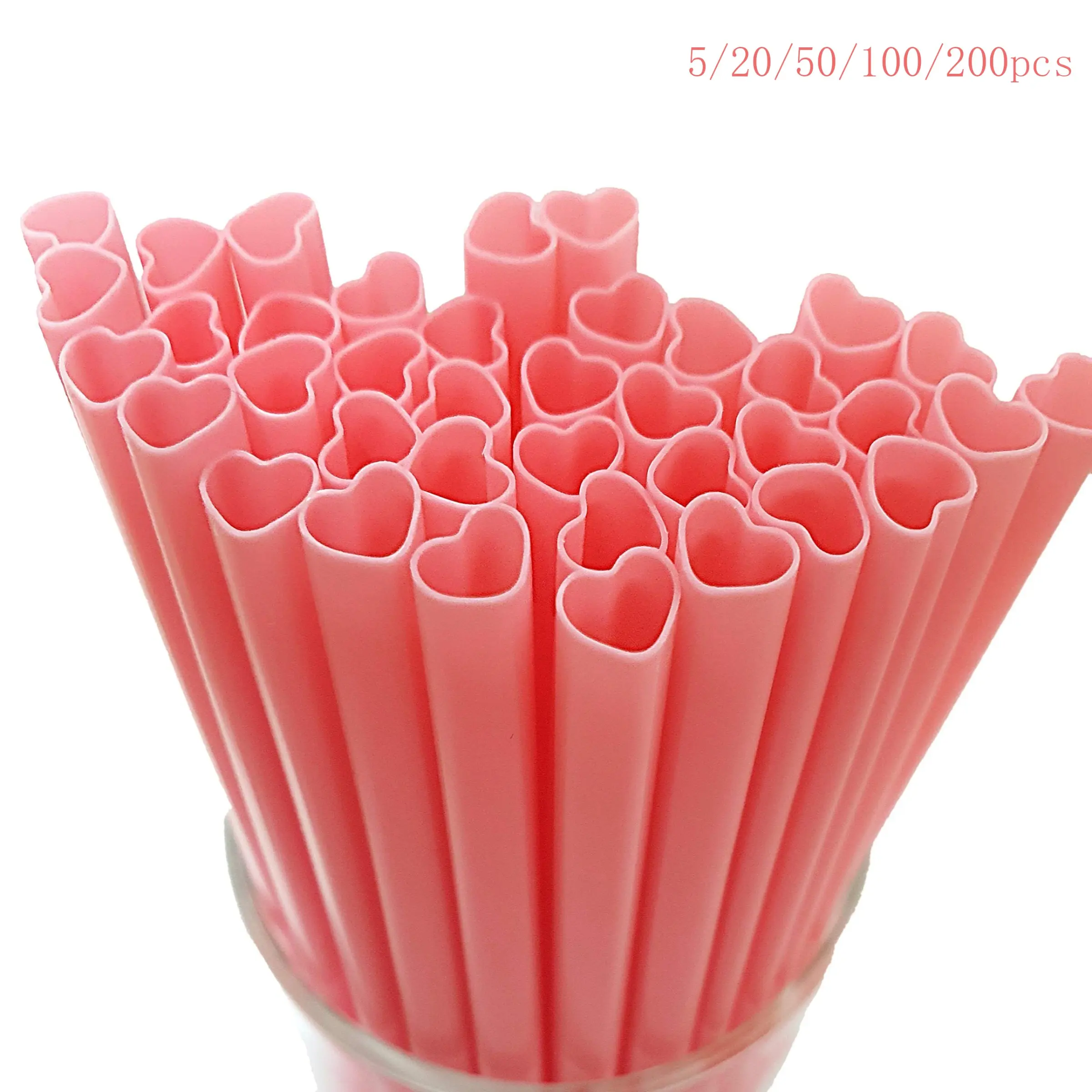 Cute Heart-Shaped Straws, Plastic Straw, Drinking Straws, Utensils, Boba, Bubble Tea Straws, Ice Coffee, Picnic, Party, Valentine's Day, Wedding, Theme Parties, Fun Drink Accessories