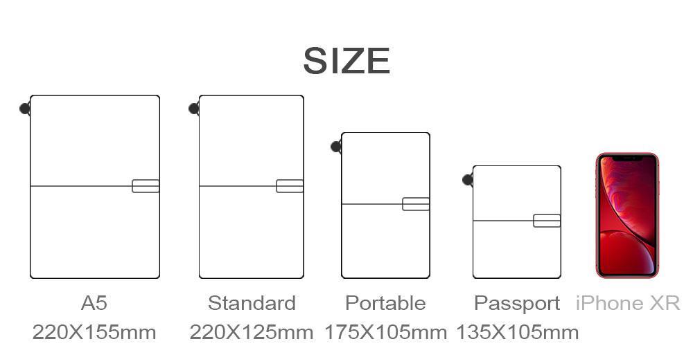 AIGUONIU Leather Notebook Handmade Vintage Cowhide Diary Passport Size TN Travel Notebook Cover Journal Sketchbook Planner