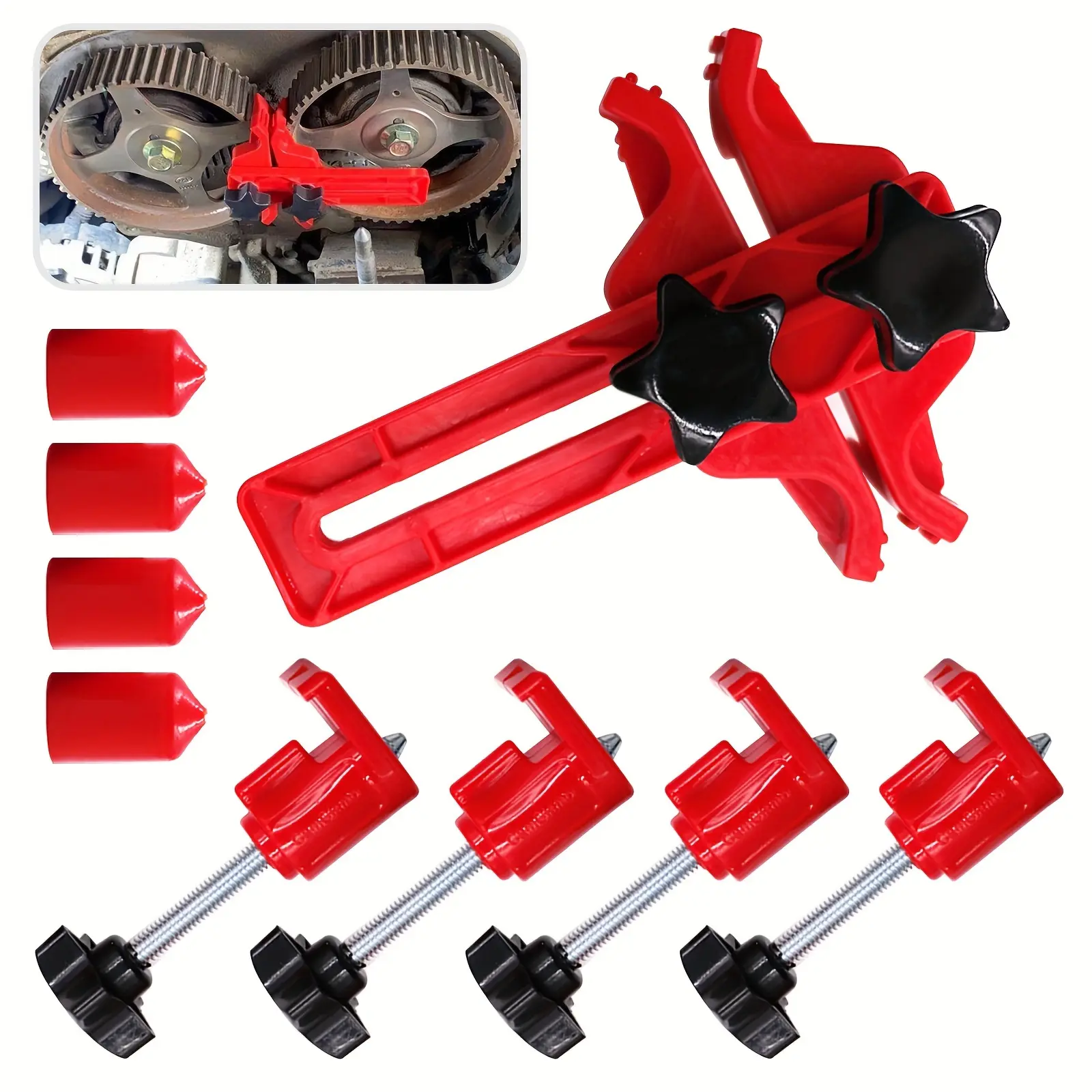 9pcs/set Universal Camshaft Lock Bracket - Easily Secure Your Car Engine with This Automotive Tool Set Car Repair Tools Automotive Vehicle Tools