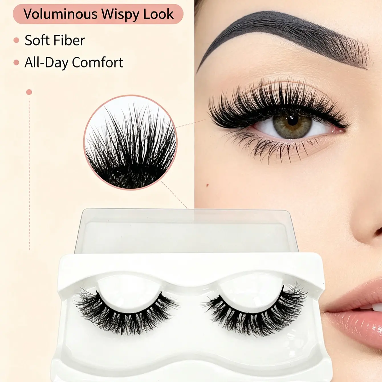 1 pair Faux Mink Lashes, Fake Eyelashes, Soft Lashes, Mixed Style Lashes, 15mm Cat Eye Natural Eyelashes,Fluffy Mixed Curl 5D Effect,Suitable For Travel,Daily Wear,Parties,Festivals and Holidays, Cosmetic Makeup