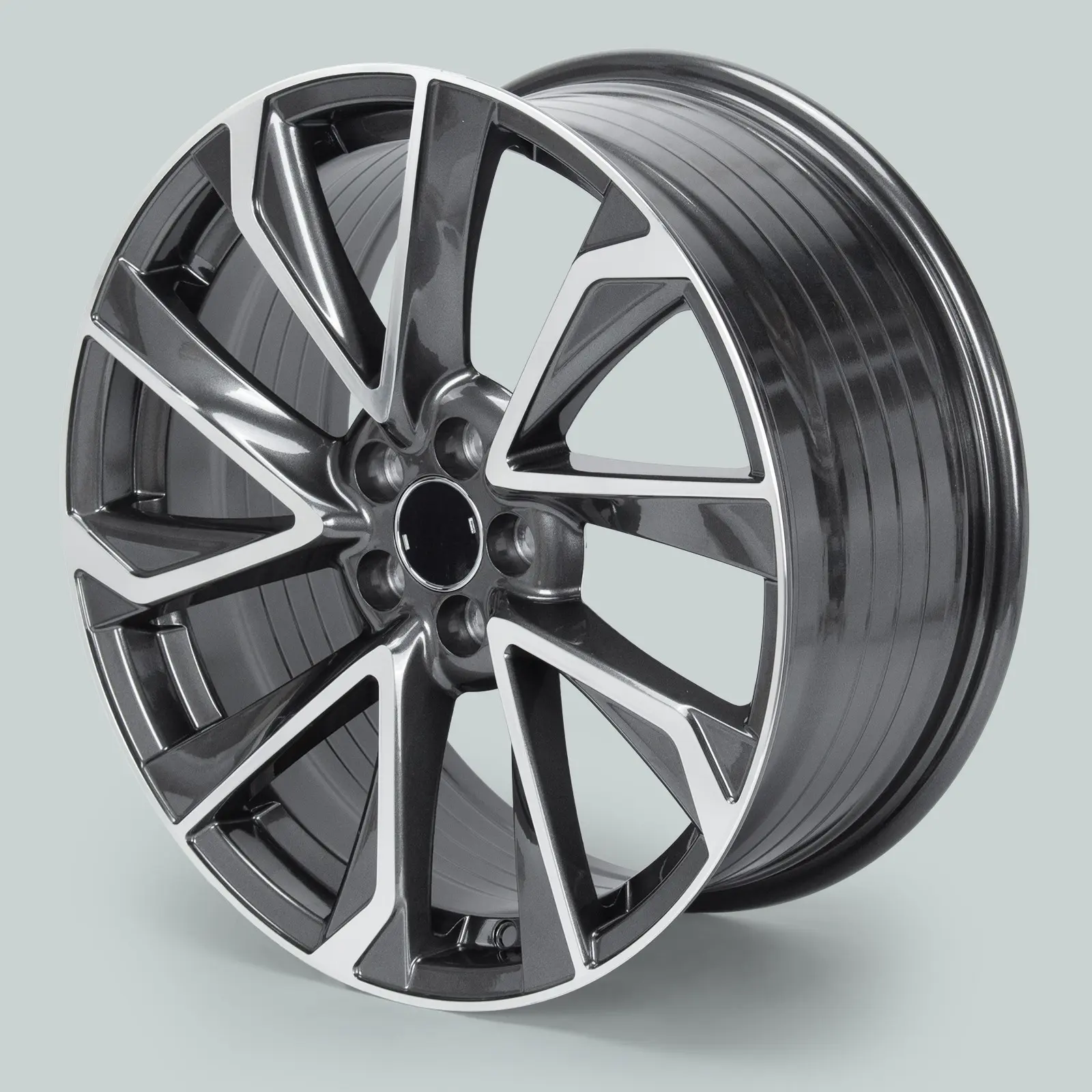 100% Brand New Aluminum Alloy Wheel Rim, 18x8" OEM Design Machined Grey, for Toyota Corolla 2019-2026, with USA Valve Caps thread-on lug nut alloy wheel rim spec amarillo hub length  wheels and tires lexan itires liberty forged wheels veritas forged