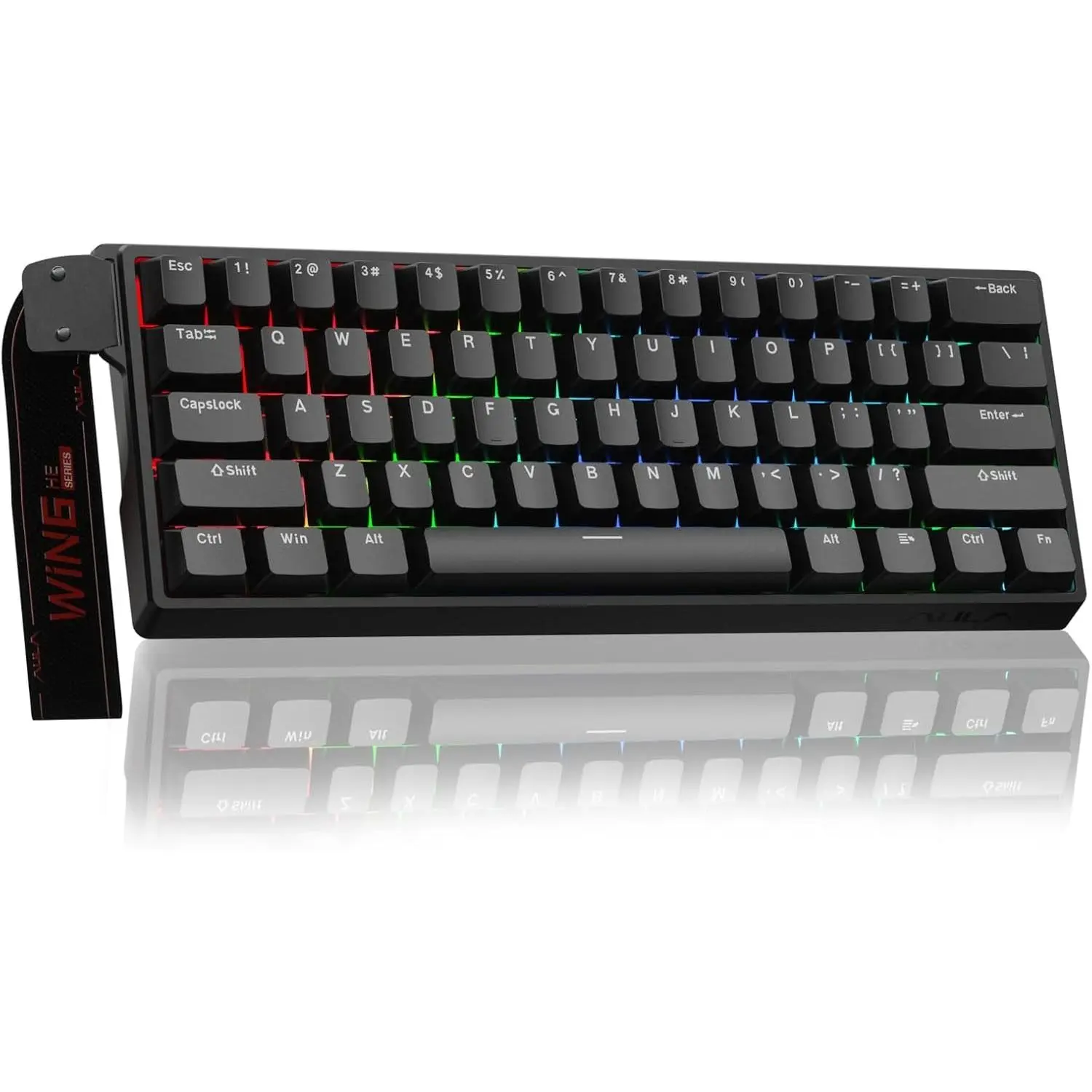 WIN60 HE 60% Mechanical Gaming Keyboard Wired, Magnetic Switch Hot Swappable, Adjustable Actuation Rapid Trigger Mode, 8000 Hz Polling Rate, RGB Small Keyboard 60 Percent Compact Design for PCGift