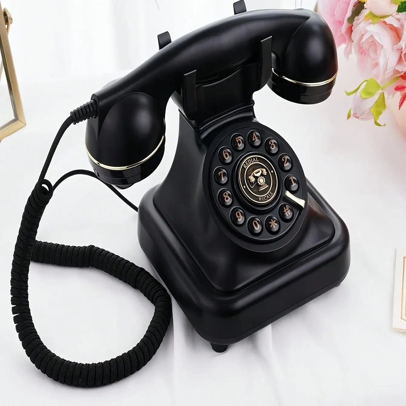 Audio Message Phone Book, Vintage Voice Guest Message Machine, Wedding Recording Phone, USB Export, Rechargeable Battery, 8GB Storage, Ideal for Events, Recorder