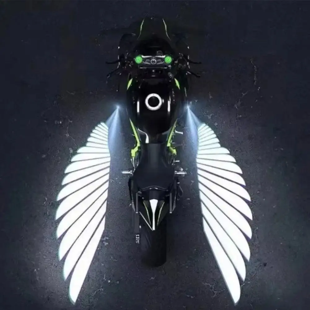 2pcs Angel Wings Welcome Light For Motorcycle LED Underbody Light Projector Decorative Atmosphere Light Accessories