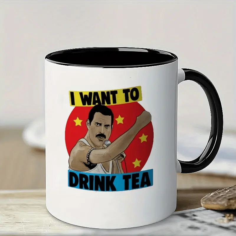 11oz Parody-Style Ceramic Coffee Mug, Humorous Gift for Tea & Coffee Lovers
