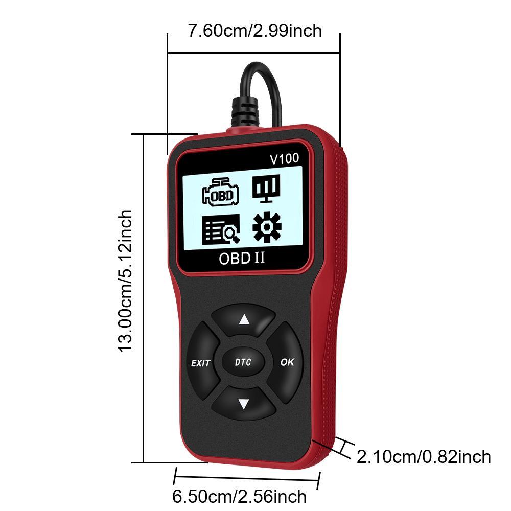 OBD2 Code Reader Scanner, Automotive Scan Tool, Digital Automotive Tester, Multilingual Car Engine Diagnostic Tool with Digital Display, Universal Auto Plug & Play Accessories