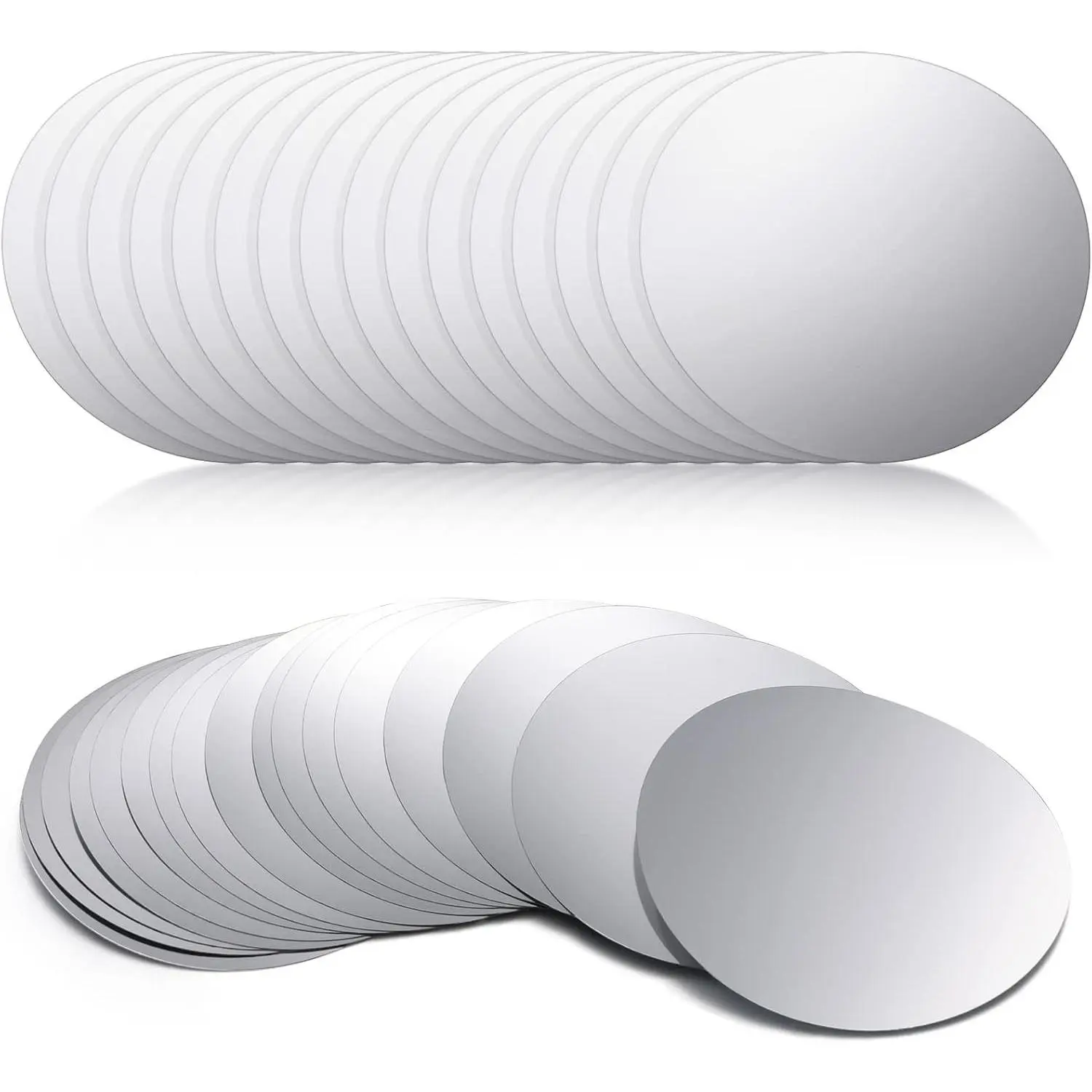 120 Pieces Glossy 7.5cm Round Silver Aluminum Foil Wine Pourer Discs, Reusable Liquor Stopping Spout Disks with Reusability, for Beverage Dispenser Bar Parties, Round Shape
