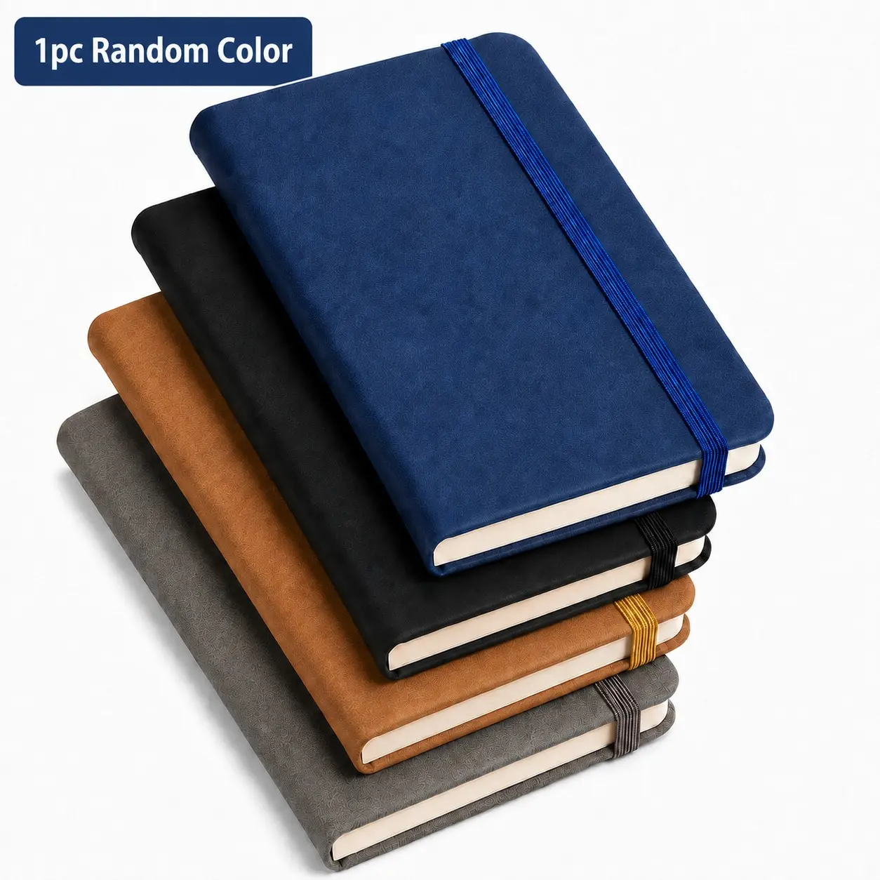 Mini A7 Portable Notebook, 200 Pages Elastic Band Notepad, Ideal for School, Office, Work, Daily Notes, Compact Small Notebook, Travel Journal