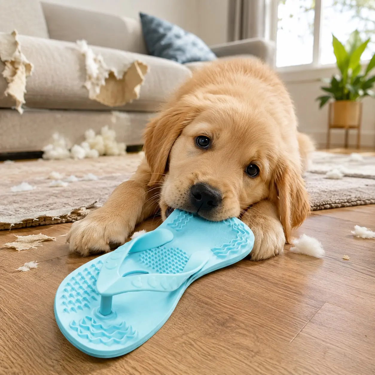 Pet Gnawing Sandal Toy, Silicone Chewable Shoe Toy, Durable Teething Dog Plaything, Interactive Puppy Toy for Fun and Dental Care, Interactive Tough Chewer
