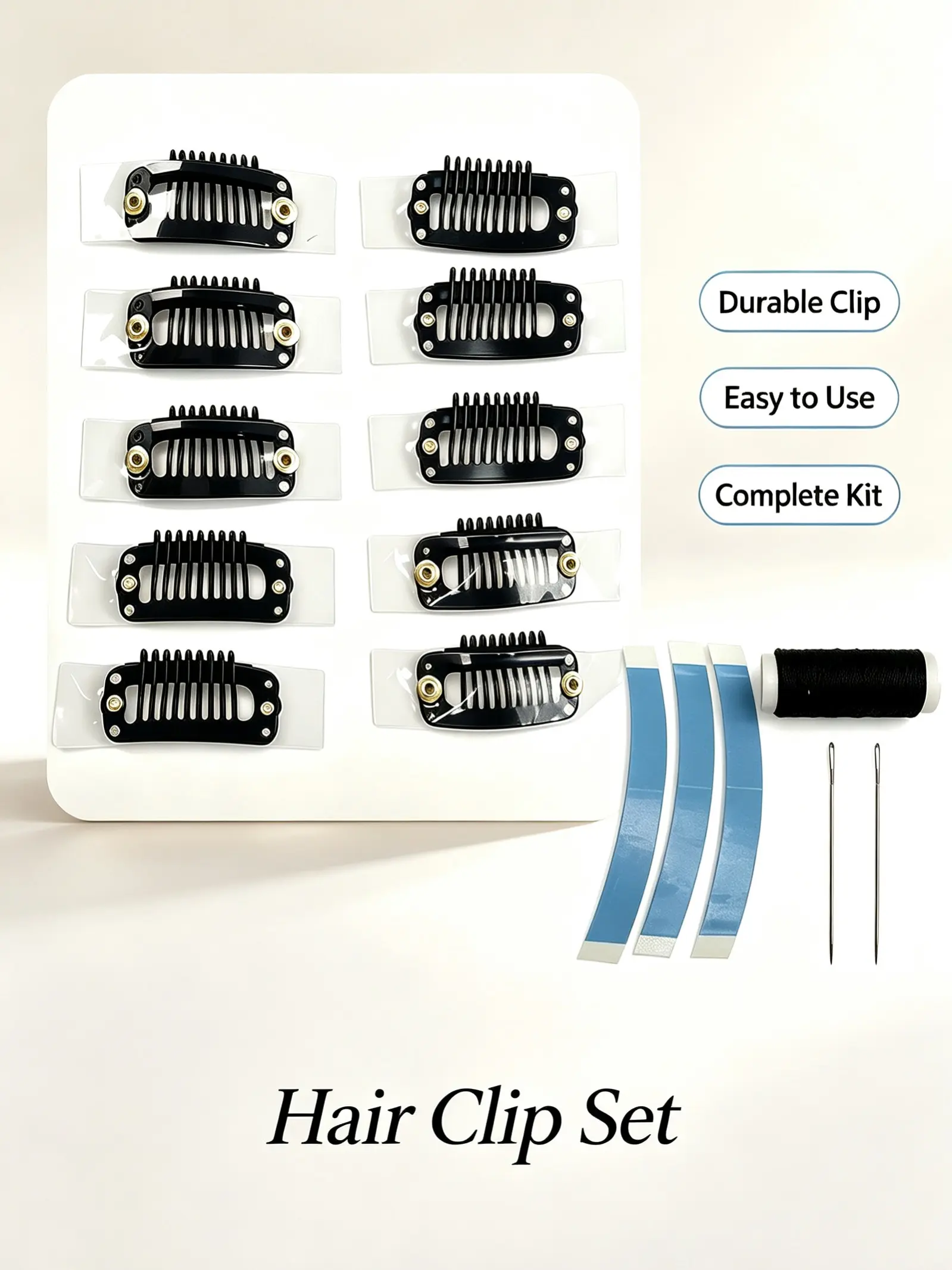 6/10pcs 3.2cm clips set Professional Hair Extension Wig Clips For Human Hair Bangs Snap Hair Clips Clip In For Extensions Metal Comb For