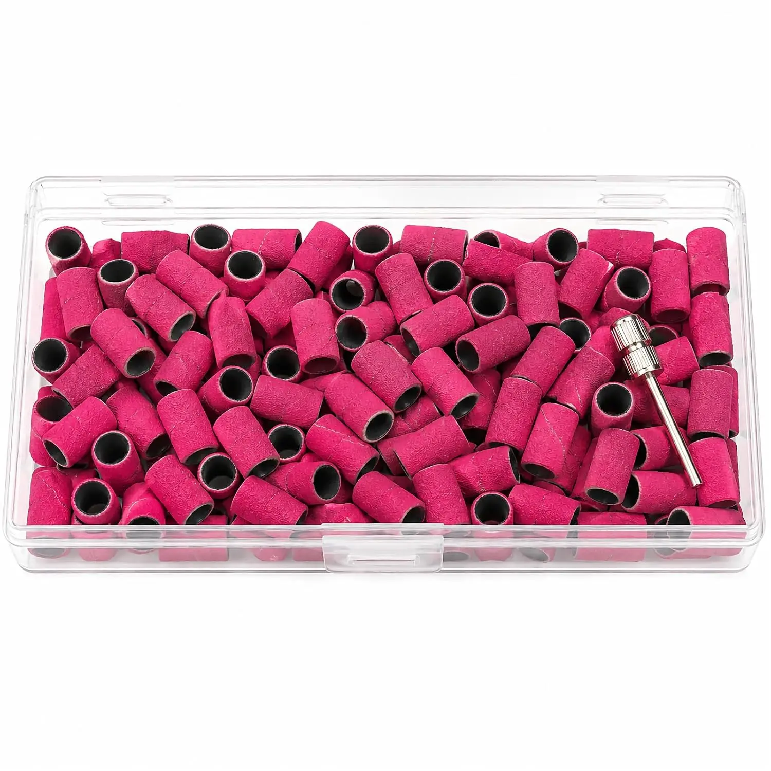 Drill Bits, 145 count  Drill Sanding Bands Set - 80# 120# 180# 240# Fine Grit File Sanding Bands for  Gel Nails, Manicure & Pedicure  Tech Tools