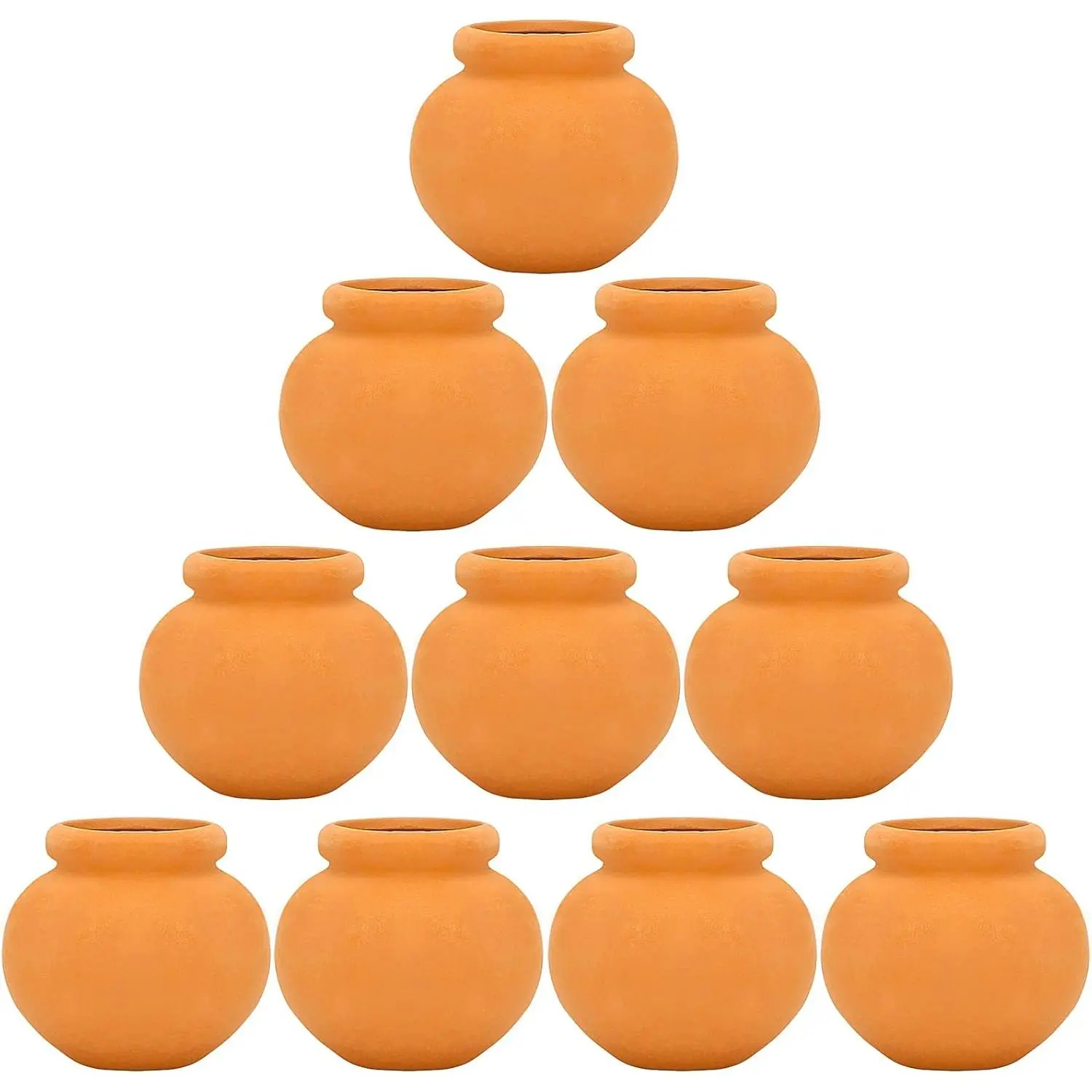 10 Pieces Miniature Tiny Clay Pots Mini Flower Pottery Planter for DIY Garden Plants Office Home Decoration