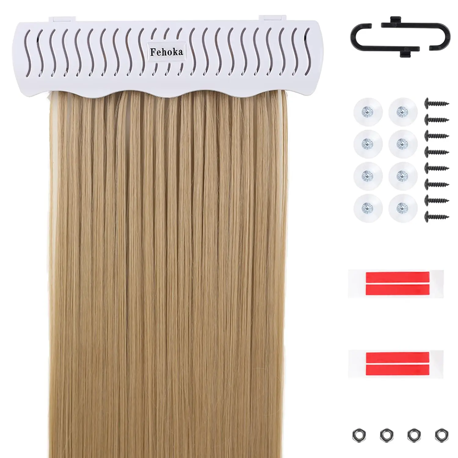 Hair Extension Holder holder for Washing,Styling, Packing and Storing,Hair Extension Holder holder for salons,bathrooms, beauty shops, cloakrooms.4 quick&easy Installation Modes With Tool.