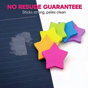 6 Pack Heart-Shaped Sticky Notes, Vibrant Creative Notepads for Notebook, School, Office, 6.5cm, 30 Sheets Per Book, 180 Total Sheets