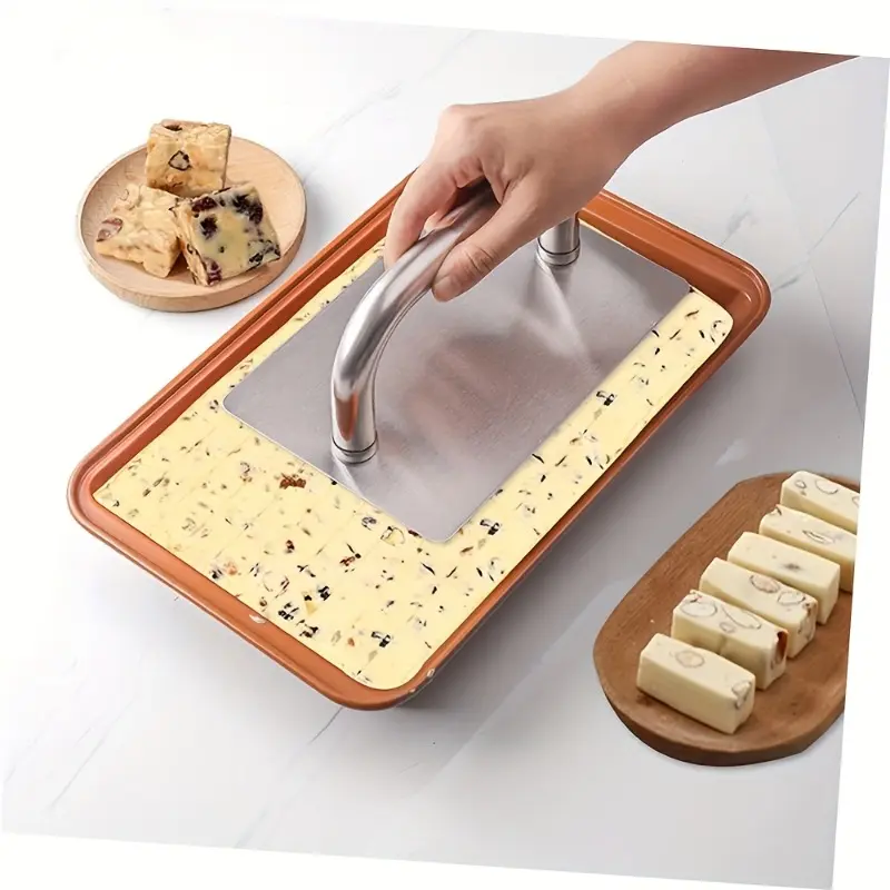 1pc Stainless Steel Dough Compactor with a Handle - a Kitchen Baking Tool for Pastries, Pies, And Cookies - Food Safe And Durable