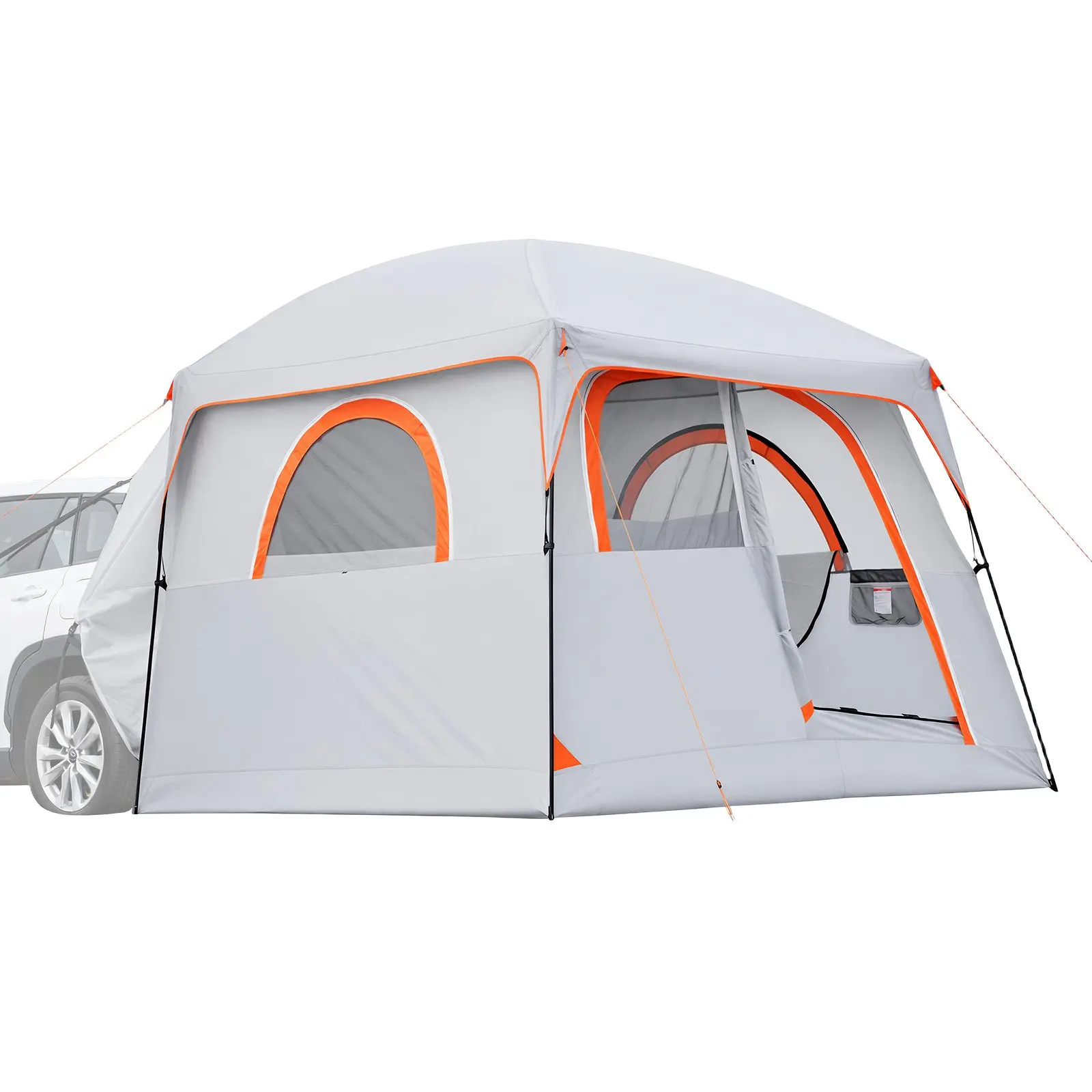 VEVOR Large SUV Tent for 6 Person, 10 x 9 FT 3-Season SUV Tailgate Tent with Ventilated Doors & Mesh Windows, PU2000mm Waterproof Dual-Use Car Rear Hatch Tents for Outdoor Camping Hiking