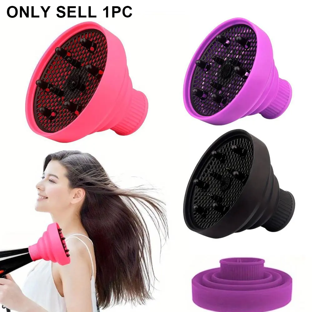 1pc Hair Dryer Hood Accessory, Foldable Hair Dryer Accessory, Hair Dryer Attachments - Easy To Store, Hair Tools For Salon Or Home Use, Hair Dryer Diffuser Attachment For Naturally Curly Hair, Compatible With Most Hair Dryers