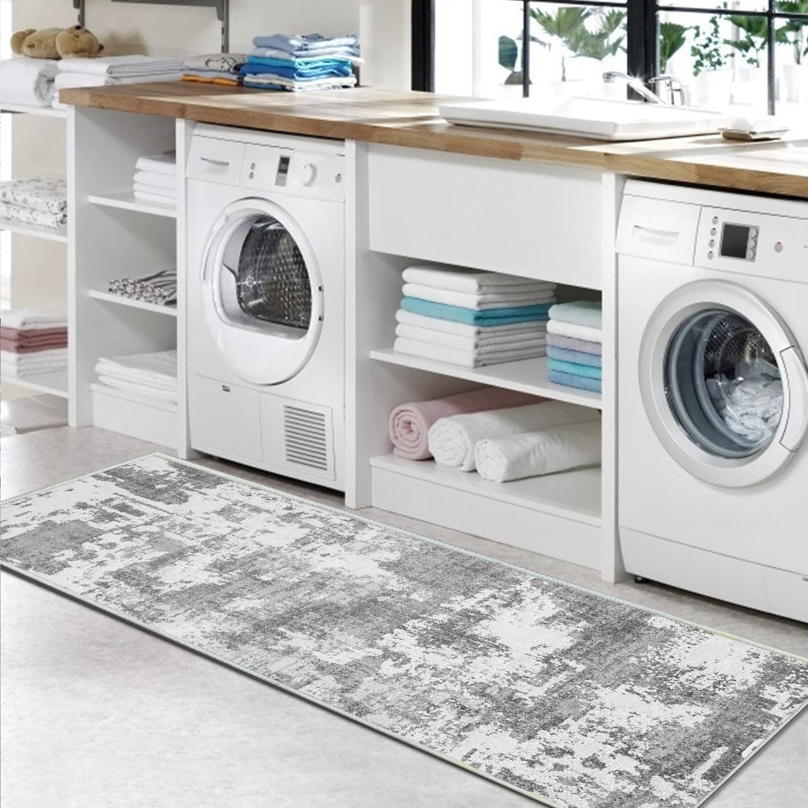 Household Modern Large Rug, Modern Area Rug, 1 Count Abstract Pattern Soft Hallway Runner Rug, Non-slip Durable Decorative Carpet for Kitchen Home, Dad Gifts for Fathers Day