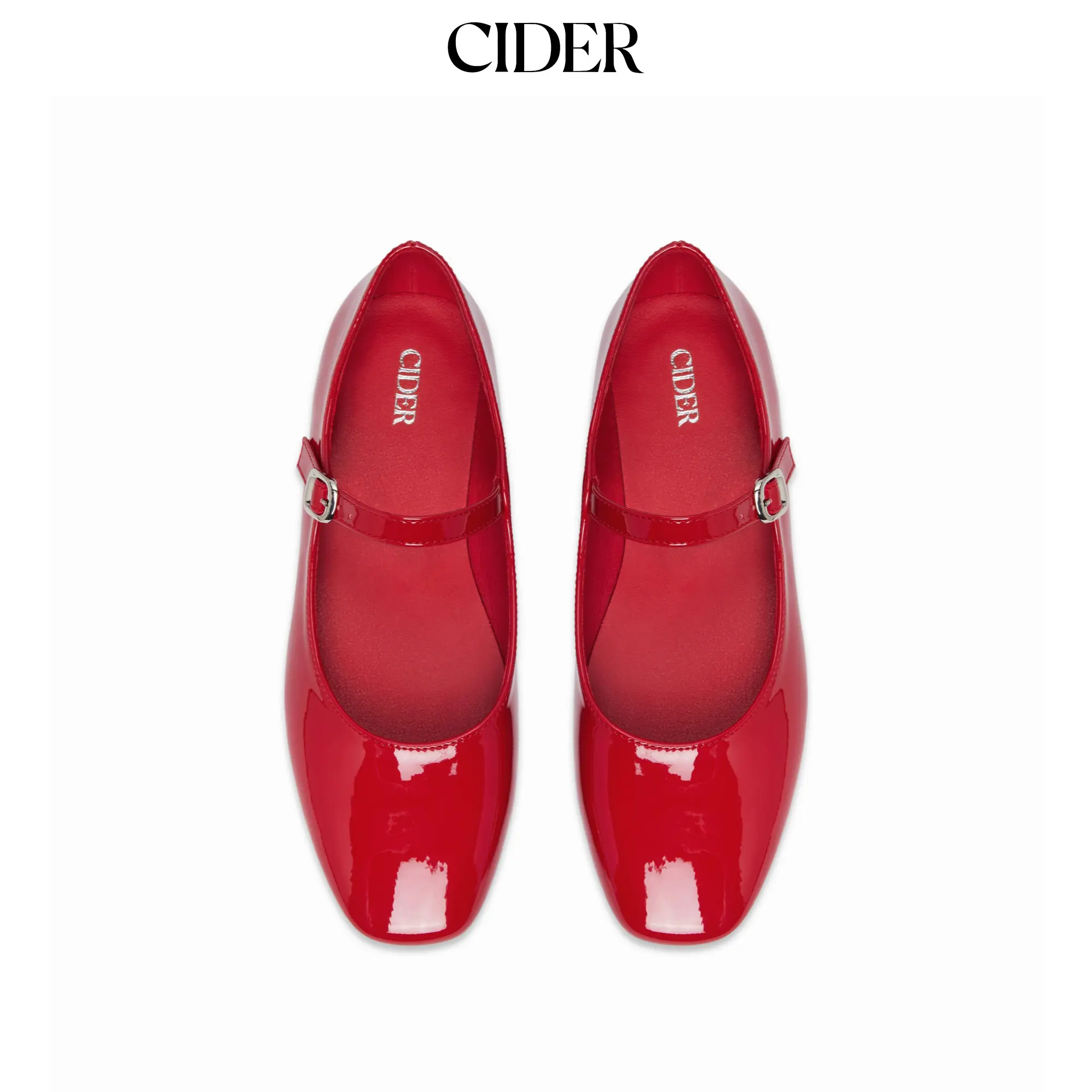 Cider FAUX PATENT LEATHER MARY JANE FLATS SohoChic