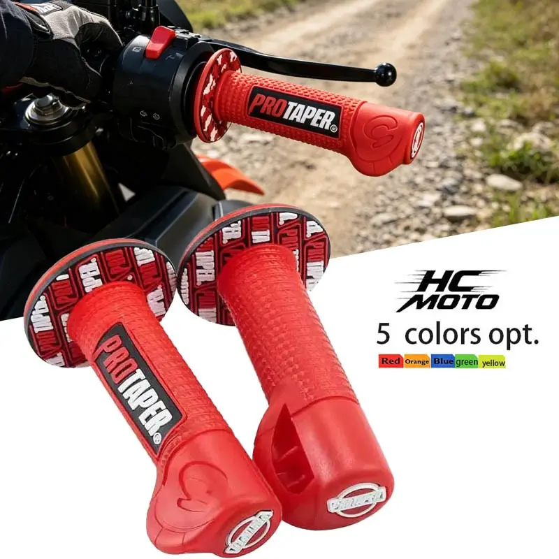 Motorcycle Pro-2 Handle Grips, Universal Non-Slip Rubber Throttle Handlebar Grips, Durable Motorcycle Accessories, Easy Installation