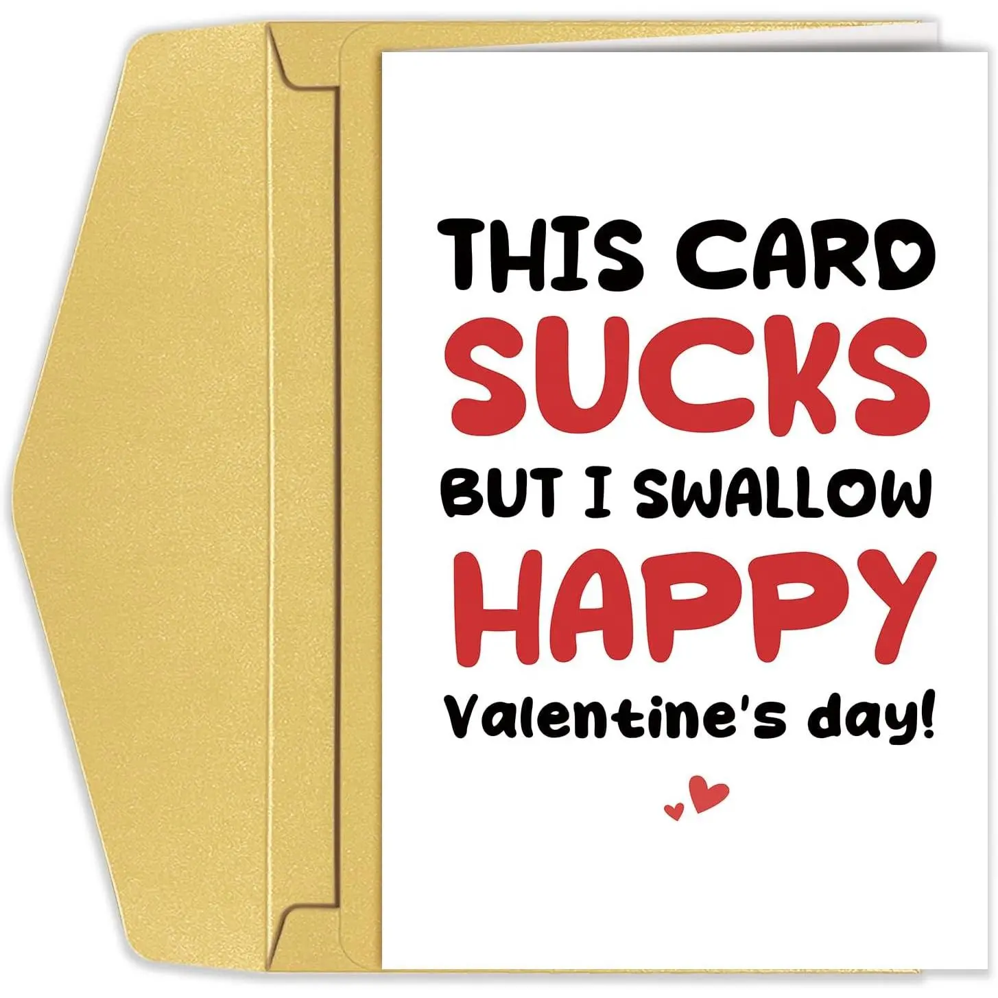 Rude Valentine's Day Card, Funny Valentines Card for Him, Naughty Valentines Day Card for Boyfriend Husband, This Card Sucks But I Swallow