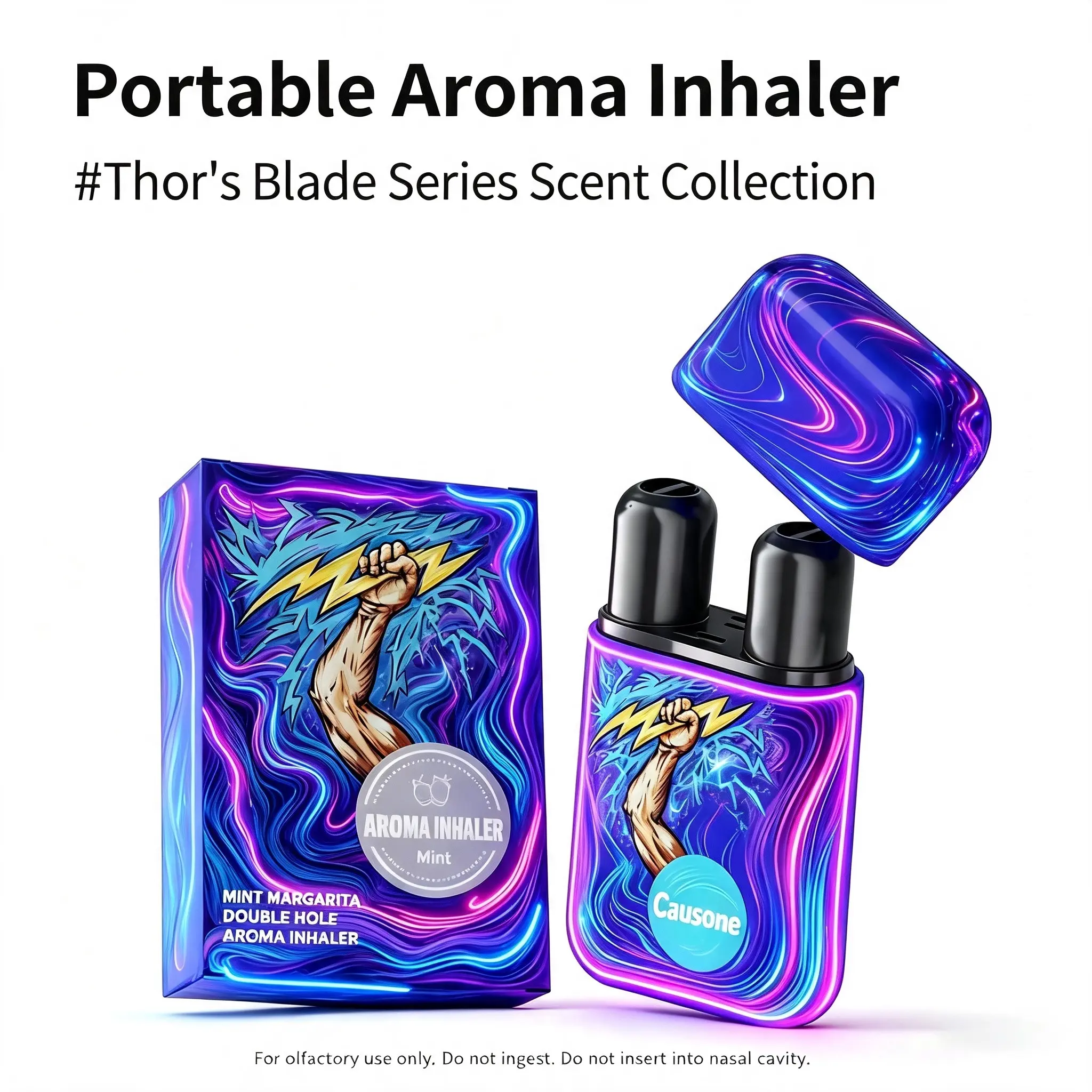 Portable Dual‑Cartridge Aroma Inhaler, Aromatherapy Multi‑Variety Scent Collection for Scent Enjoyment