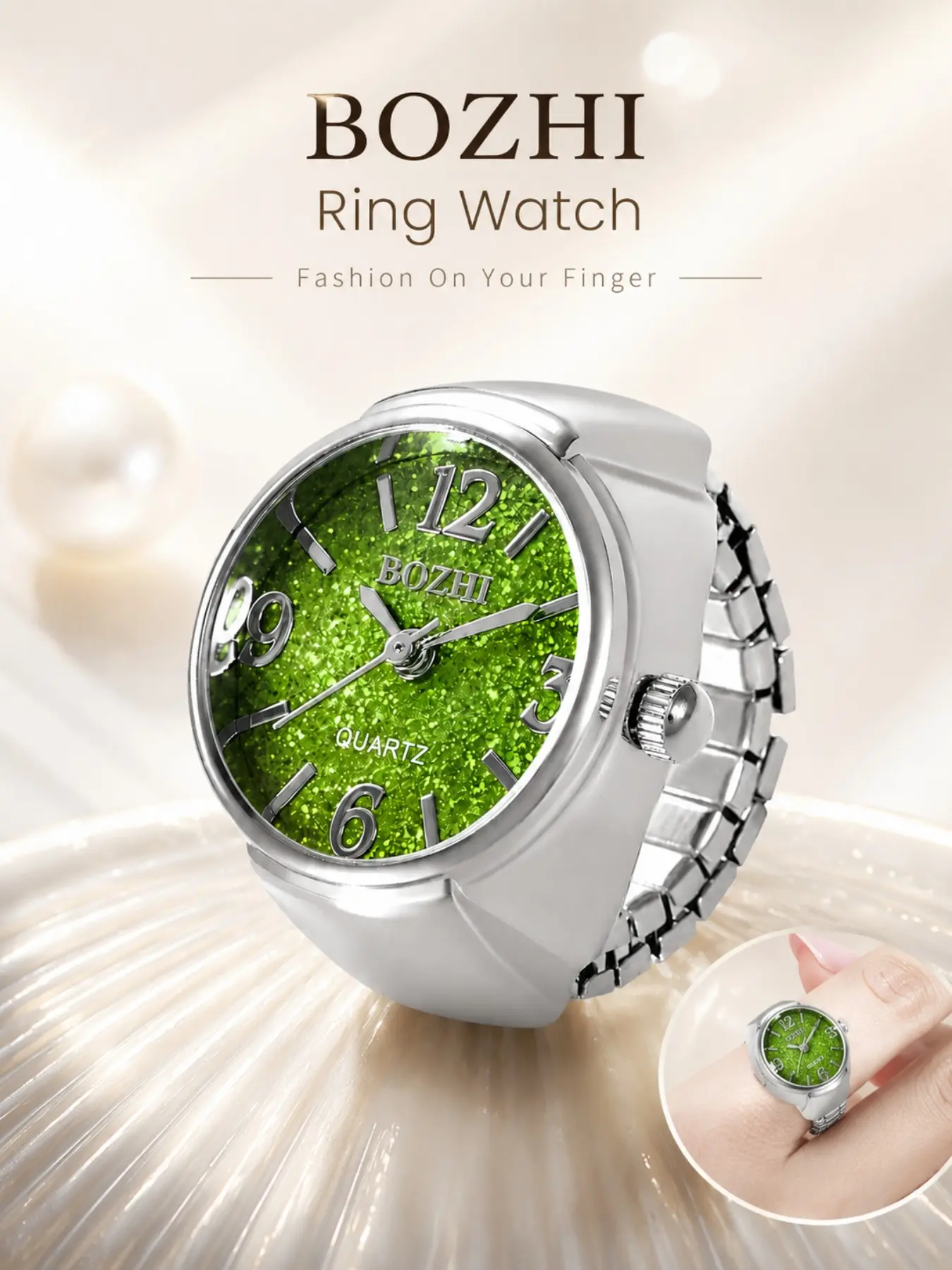 Digital Couple Watch Ring, Quartz Alloy Ring Watch, Fashion Vintage Gift Jewelry, Round Quartz Band, Women's Accessory, Fashion Jewelry Accessories