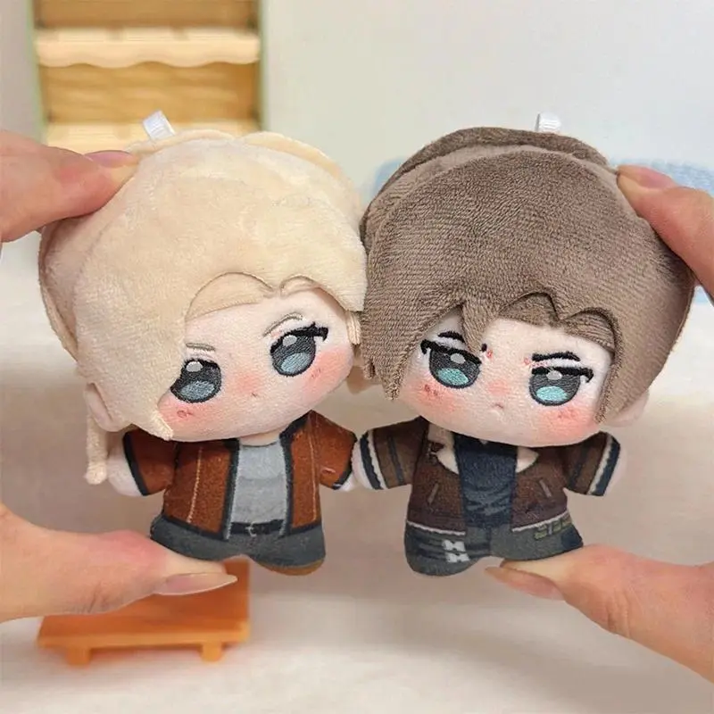 Resident Evil Leon Grace Mini Plush Pendant 2Pcs Chibi Game Character Soft Stuffed Doll Palm Size Keychain Fans Collectible Gift